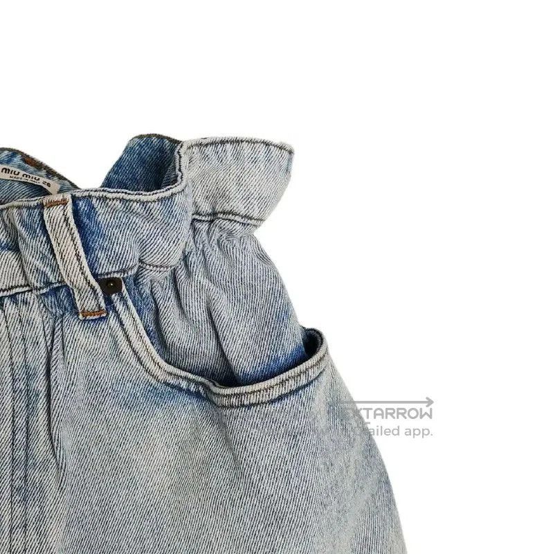 Miu Miu Miu Miu Blue Cotton Women's Shorts . Size 23" - 3 Thumbnail