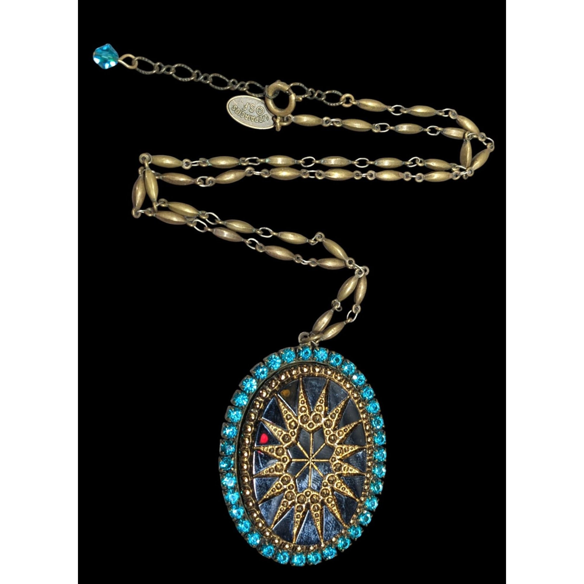 Other Vintage Liz Palacios Victorian Revival Black Gold And Blue S Size ONE SIZE - 1 Thumbnail