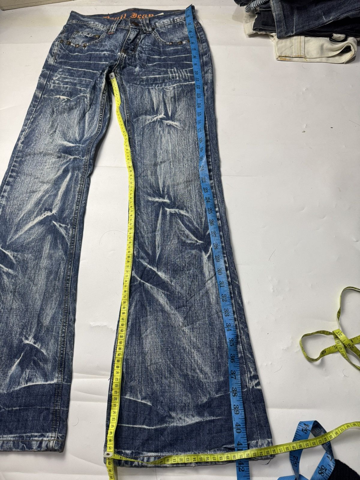 Tornado Mart Flared Studded Devil Jeans Hysteric styled japanese Size US 29 - 6 Thumbnail