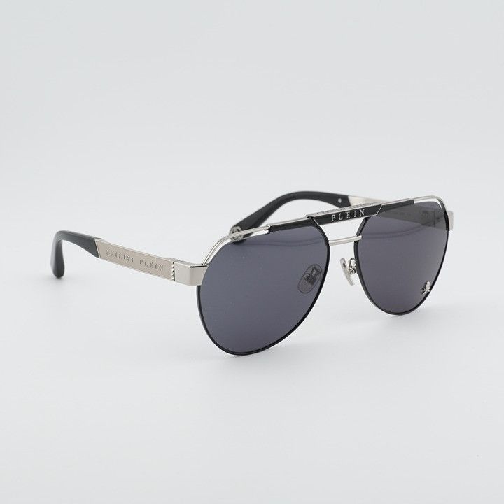 Philipp Plein Philipp Plein SPP073M 0583 Sunglasses Palladium Aviator Fram Size ONE SIZE - 8 Thumbnail