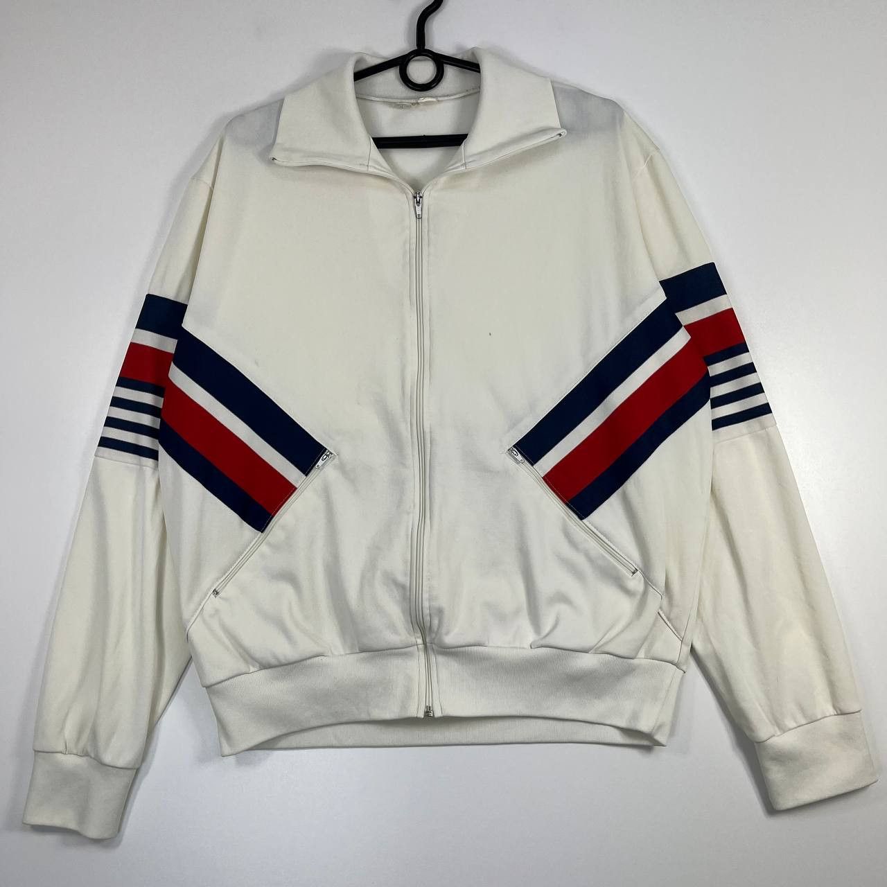 Adidas Vintage Adidas Track Jacket 90s Made in France White Size M Size US M / EU 48-50 / 2 - 1 Thumbnail