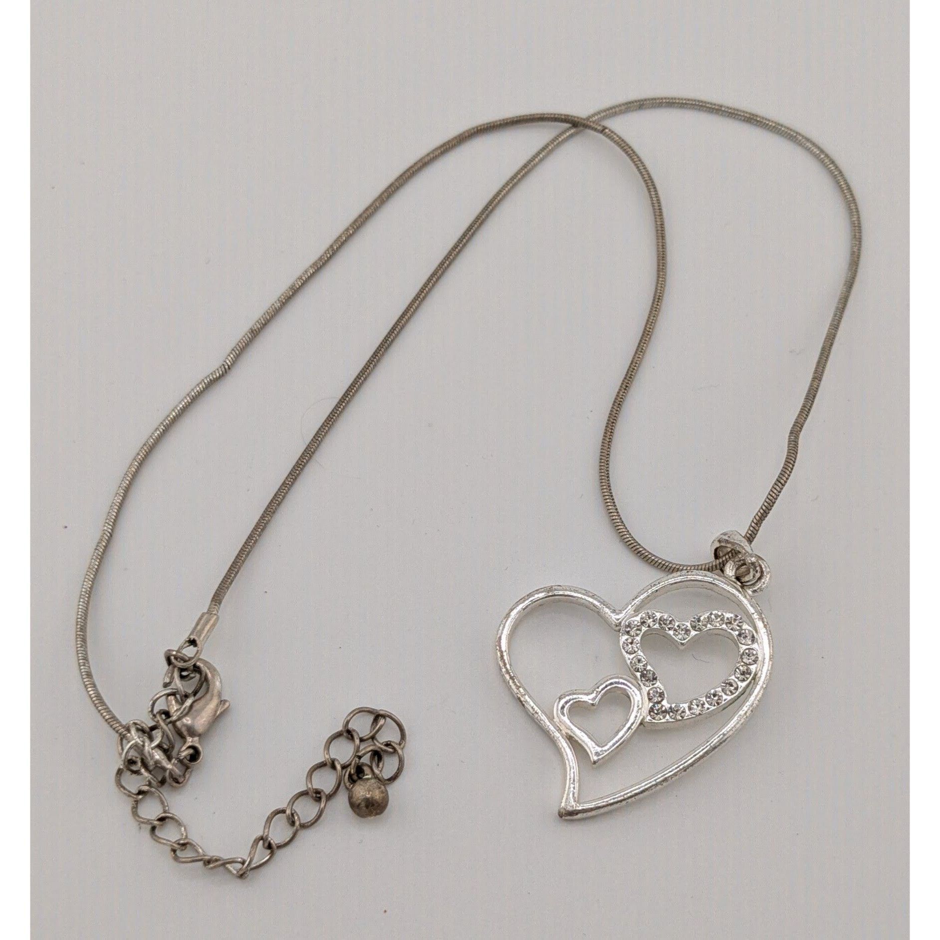 Other Valentine's Love Heart In Heart Silver Tone Pendant Necklace Size ONE SIZE - 5 Thumbnail