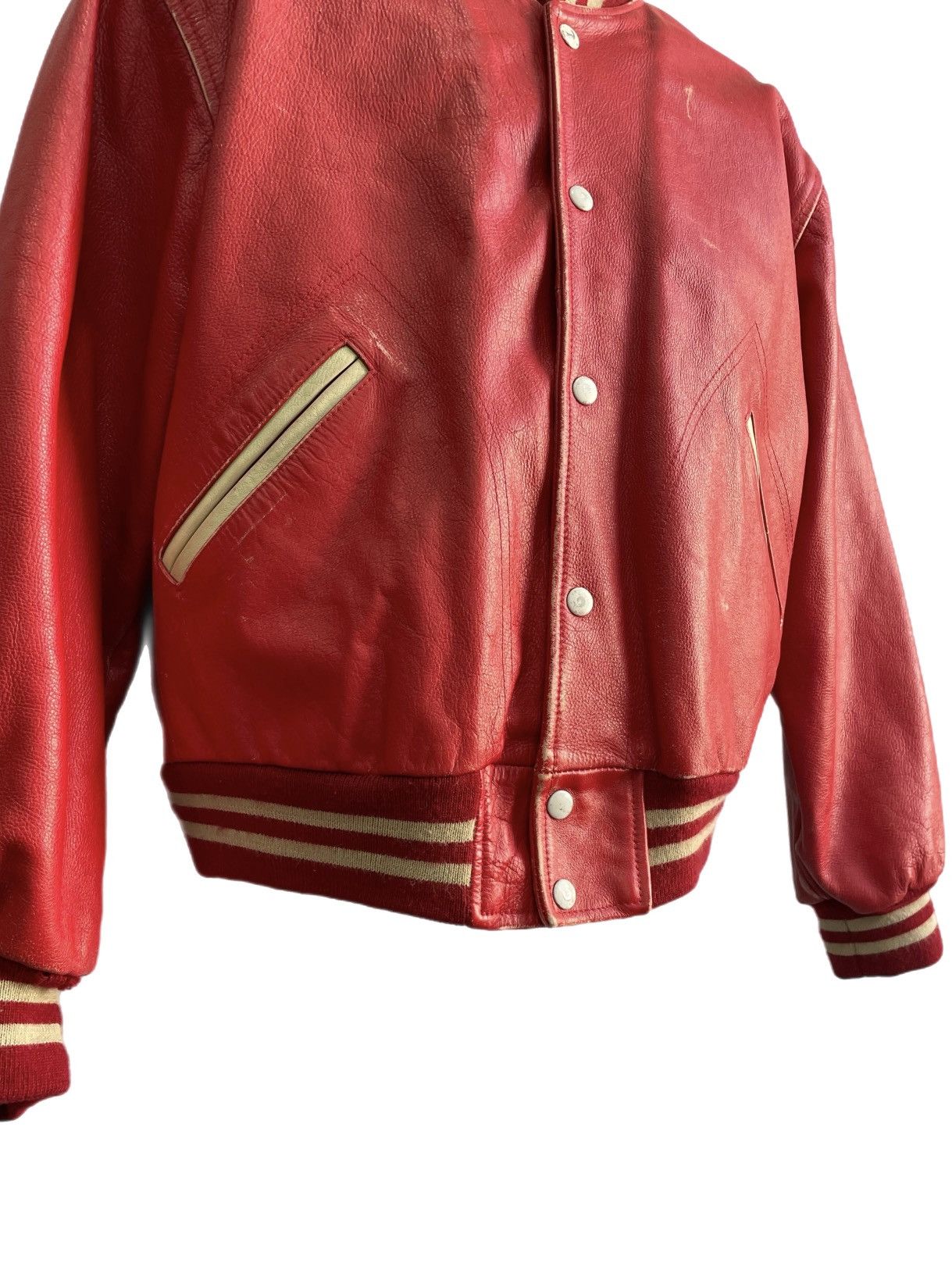 Lee Vintage retro leather lee storm rider Trevor varsity jacket Size US M / EU 48-50 / 2 - 4 Thumbnail