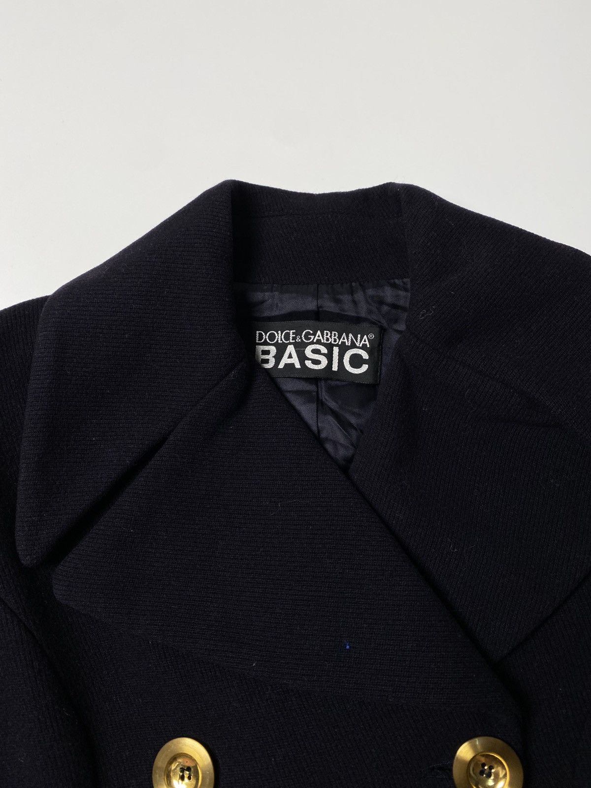Dolce & Gabbana VINTAGE DOLCE & GABBANA BASIC DOUBLE BREASTED BLACK PEACOAT Size XS / US 0-2 / IT 36-38 - 5 Thumbnail
