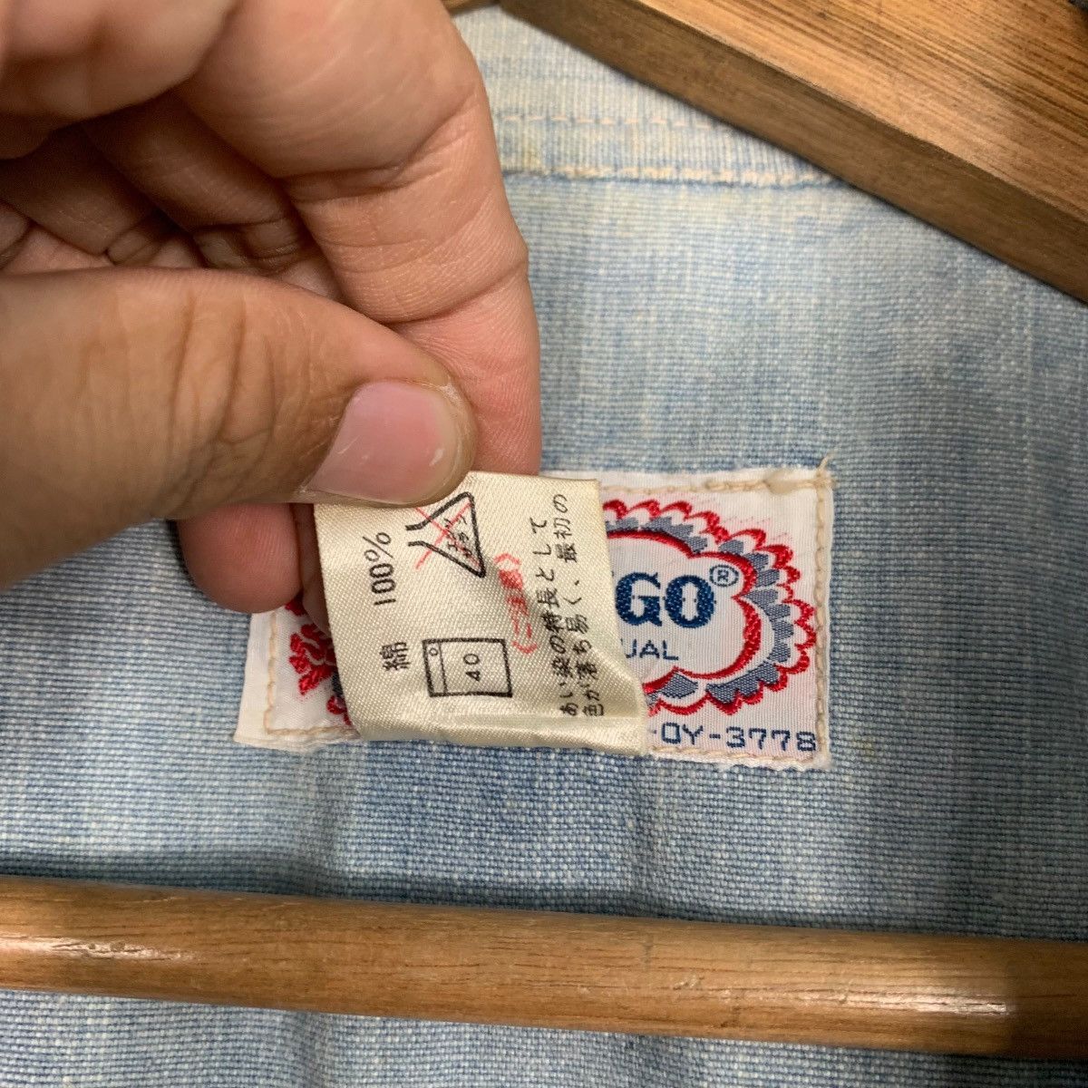 Japanese Brand Vintage 90's DOMINGO Denim Shirt #2925-C132 Size US M / EU 48-50 / 2 - 17 Thumbnail