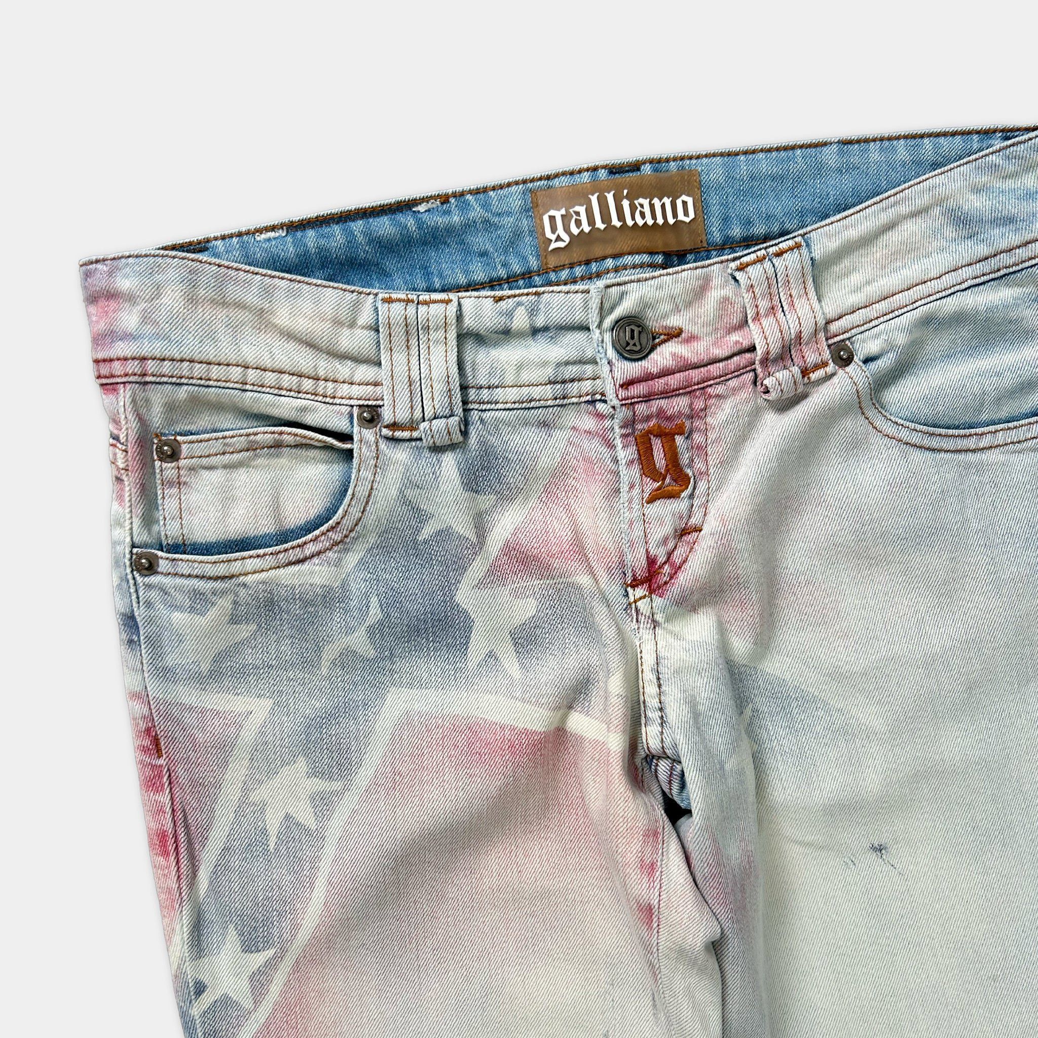 John Galliano John Galliano UK Flag Denim Jeans Size US 30 / EU 46 - 2 Thumbnail