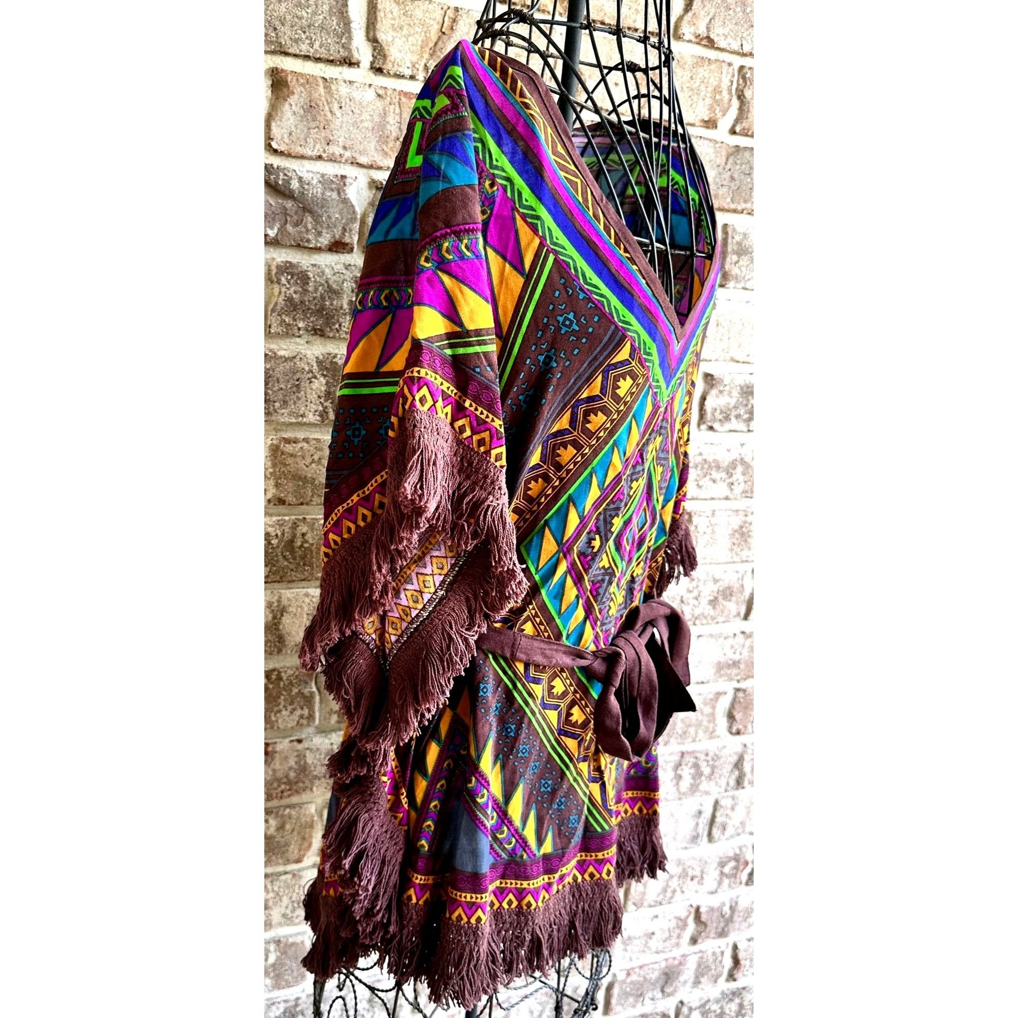 Vintage Vintage Flying Tomato Kimono Fringed Top Small Boho Tribal Size S / US 4 / IT 40 - 5 Thumbnail