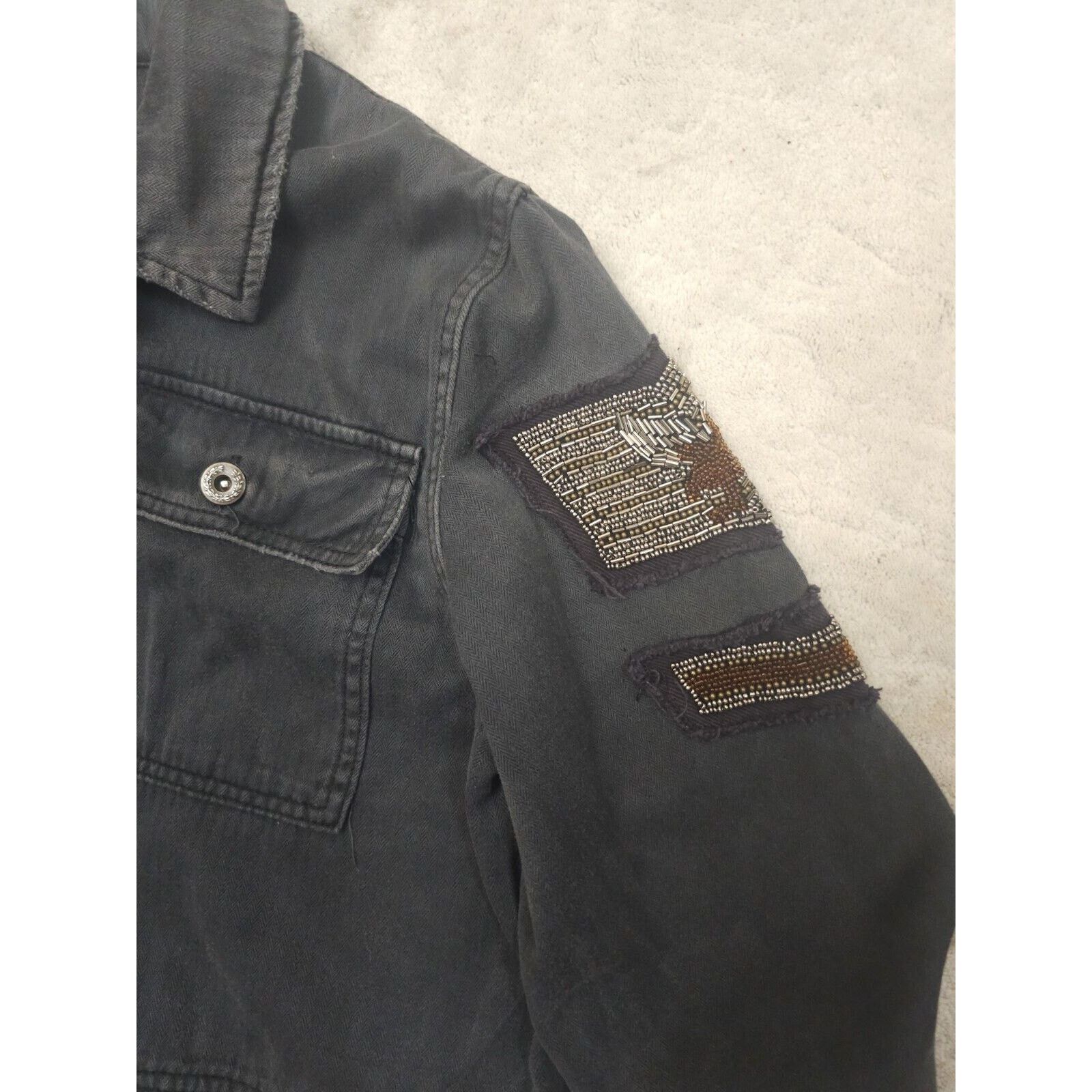 Free People Free People Embellished Military Utilitarian Jacket Eagle Size M / US 6-8 / IT 42-44 - 13 Thumbnail