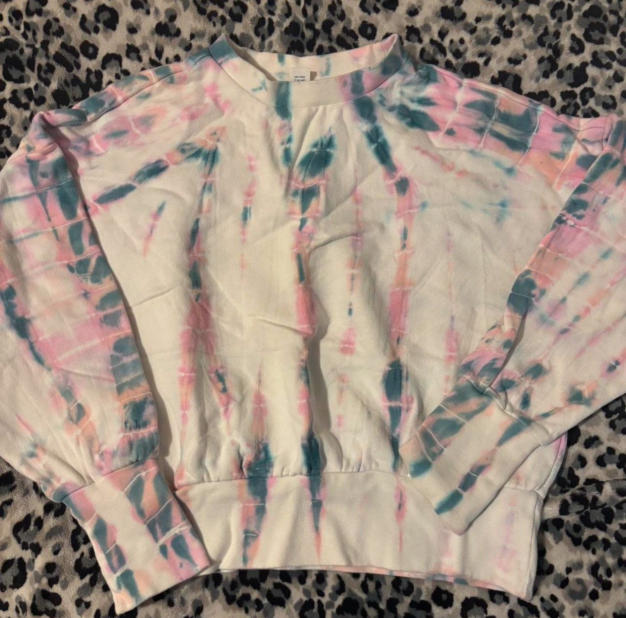 Old Navy cute tie-dye cropped sweater in pink and white Size S / US 4 / IT 40 - 1 Preview