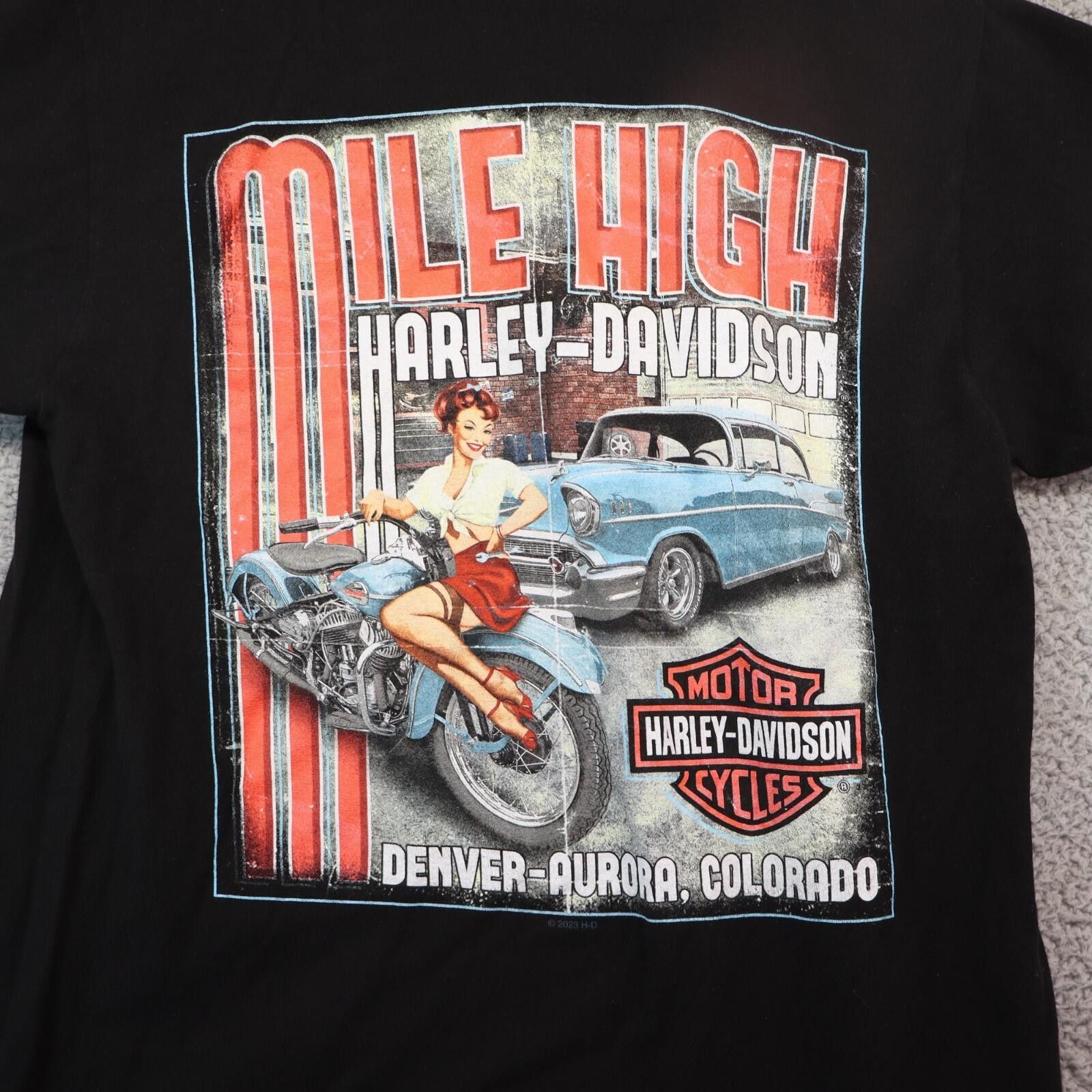 Other Harley-Davidson Mile High Shirt Medium 2023 Denver Dbl Sided Size ONE SIZE - 1 Thumbnail