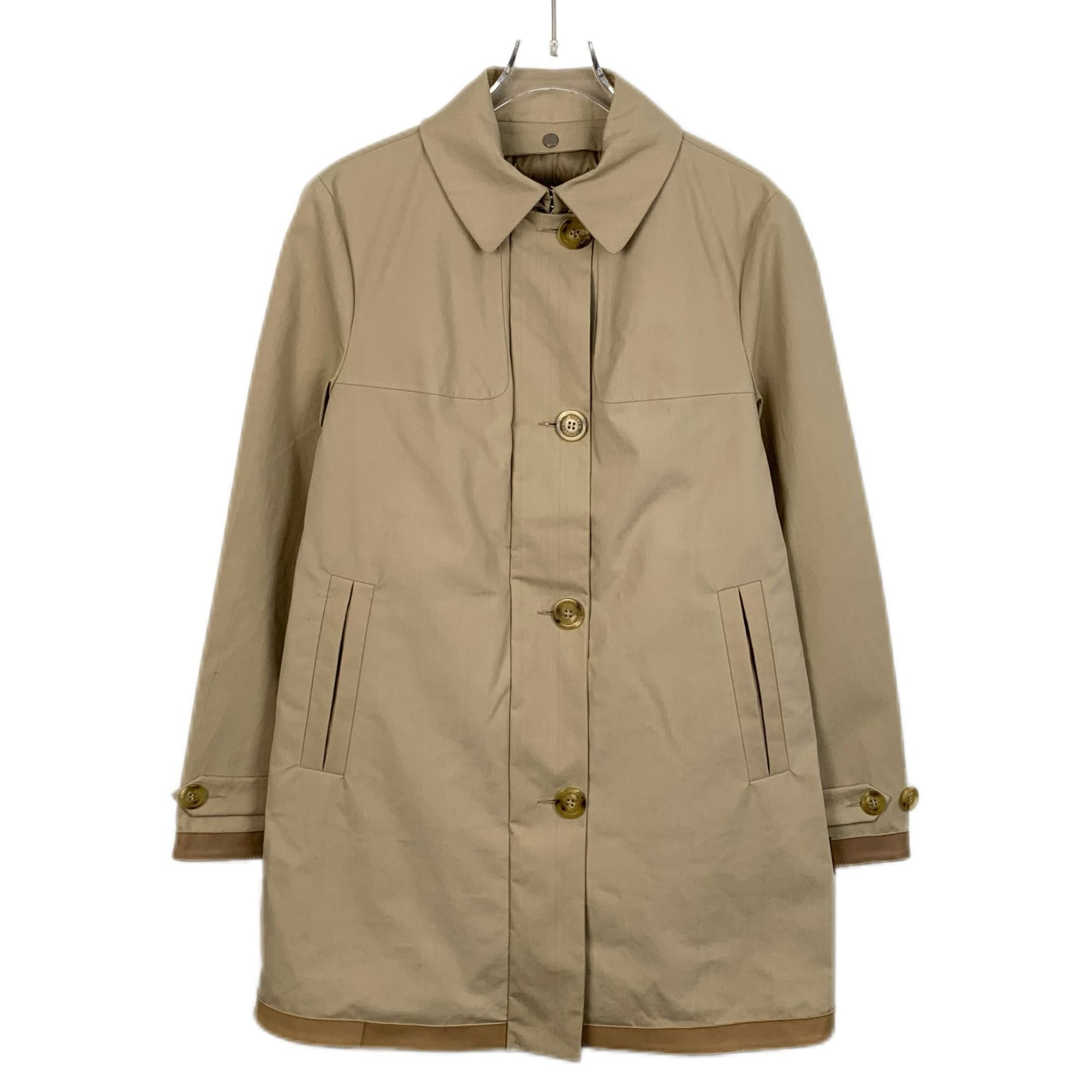 Moncler [Moncler] Brown Notch Lapel Single-Breast Long Sleeve Trench Size L / US 10 / IT 46 - 1 Thumbnail