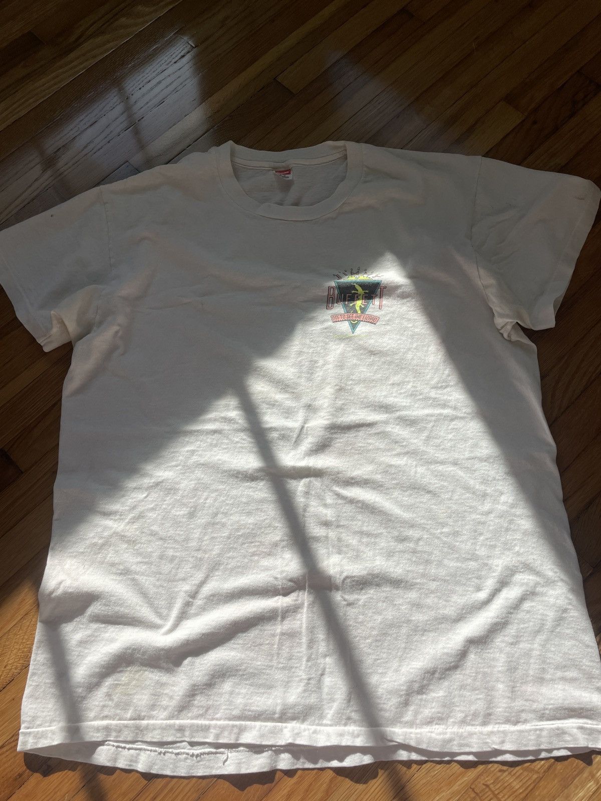 image of Band Tees x Vintage 1989 Jimmy Buffett & The Coral Reefers in White, Women's (Size Large)