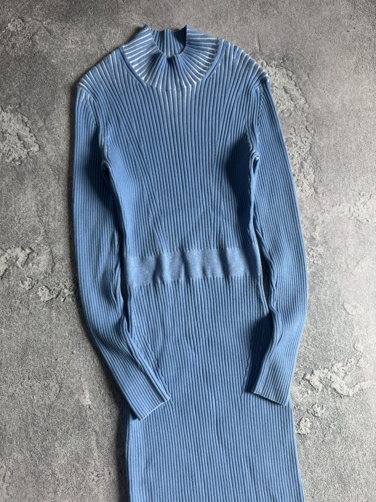 Hugo Boss Hugo Boss ribbed knitwear long sleeve maxi midi dress 👗 blue Size M / US 6-8 / IT 42-44 - 2 Thumbnail