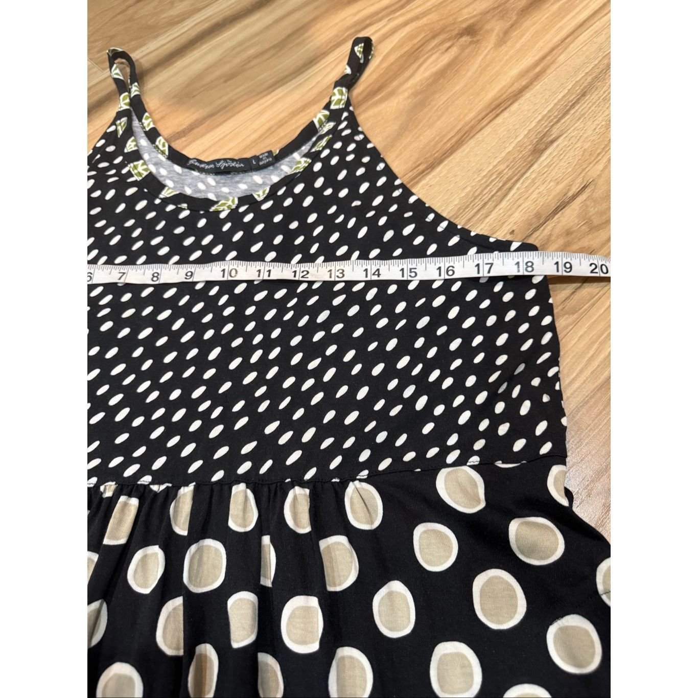 Guru Gudrun Sjoden black/cream polka dot dress pockets size L Size L / US 10 / IT 46 - 7 Thumbnail