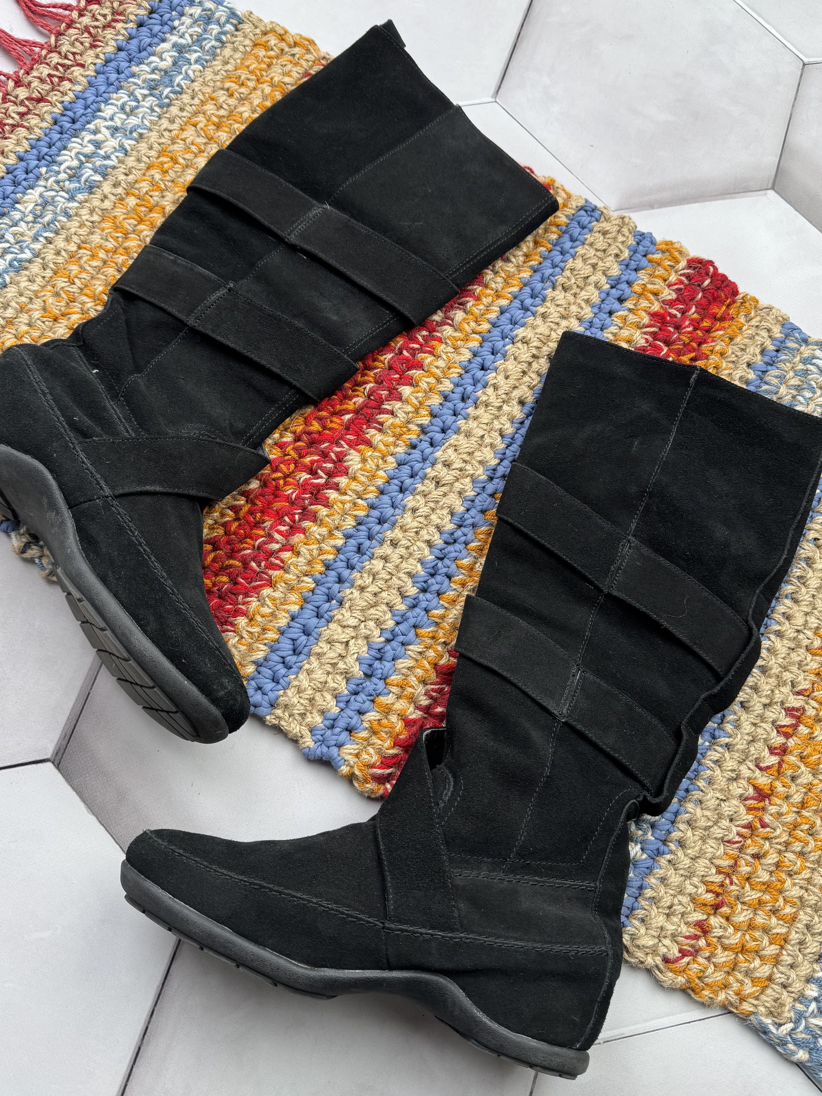 Japanese Brand Vintage Suede Boots With Straps (E4) Size US 7 / IT 37 - 4 Thumbnail
