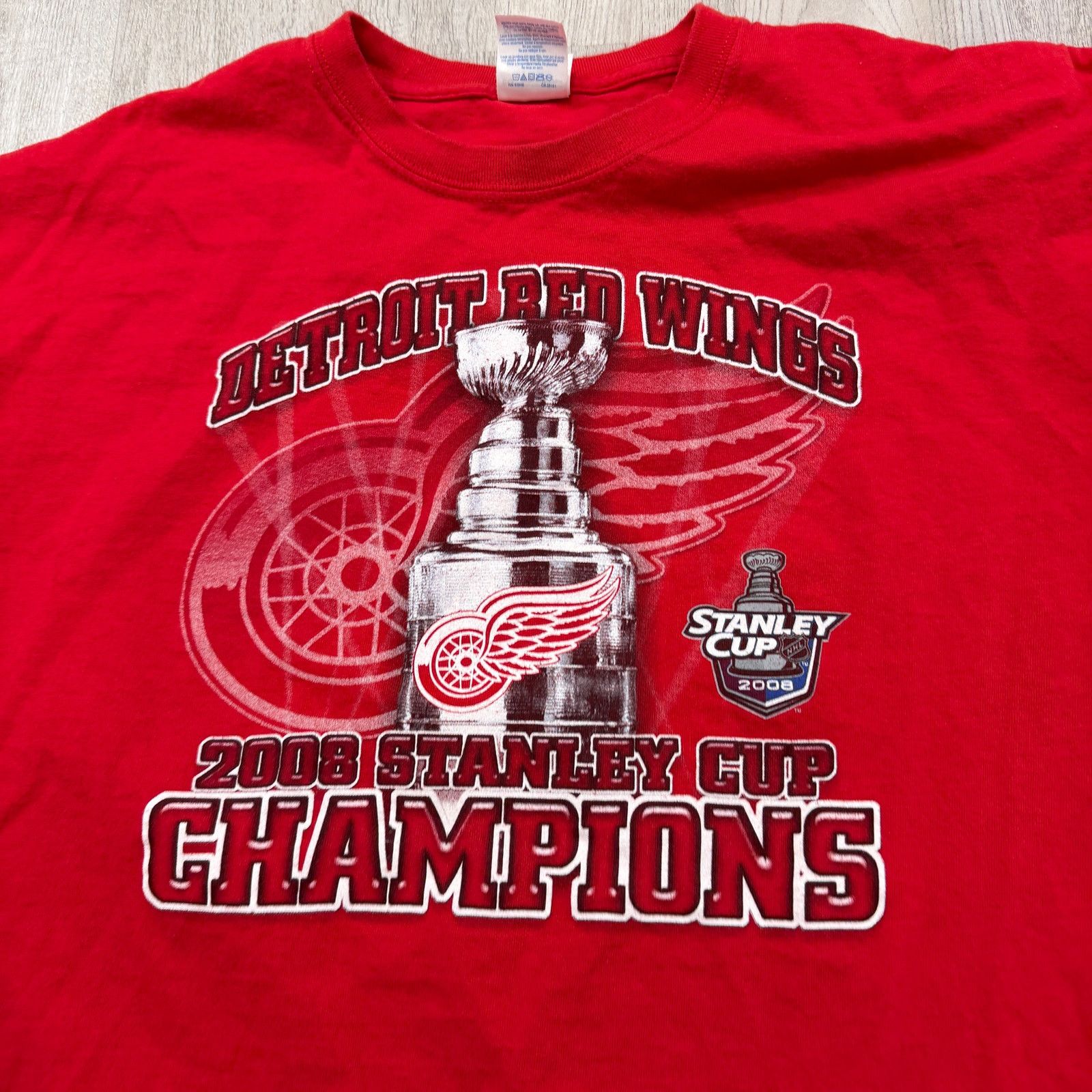 Vintage Vintage Detroit Red Wings 2002 Stanley Cup Champions Shirt Size US XL / EU 56 / 4 - 3 Thumbnail