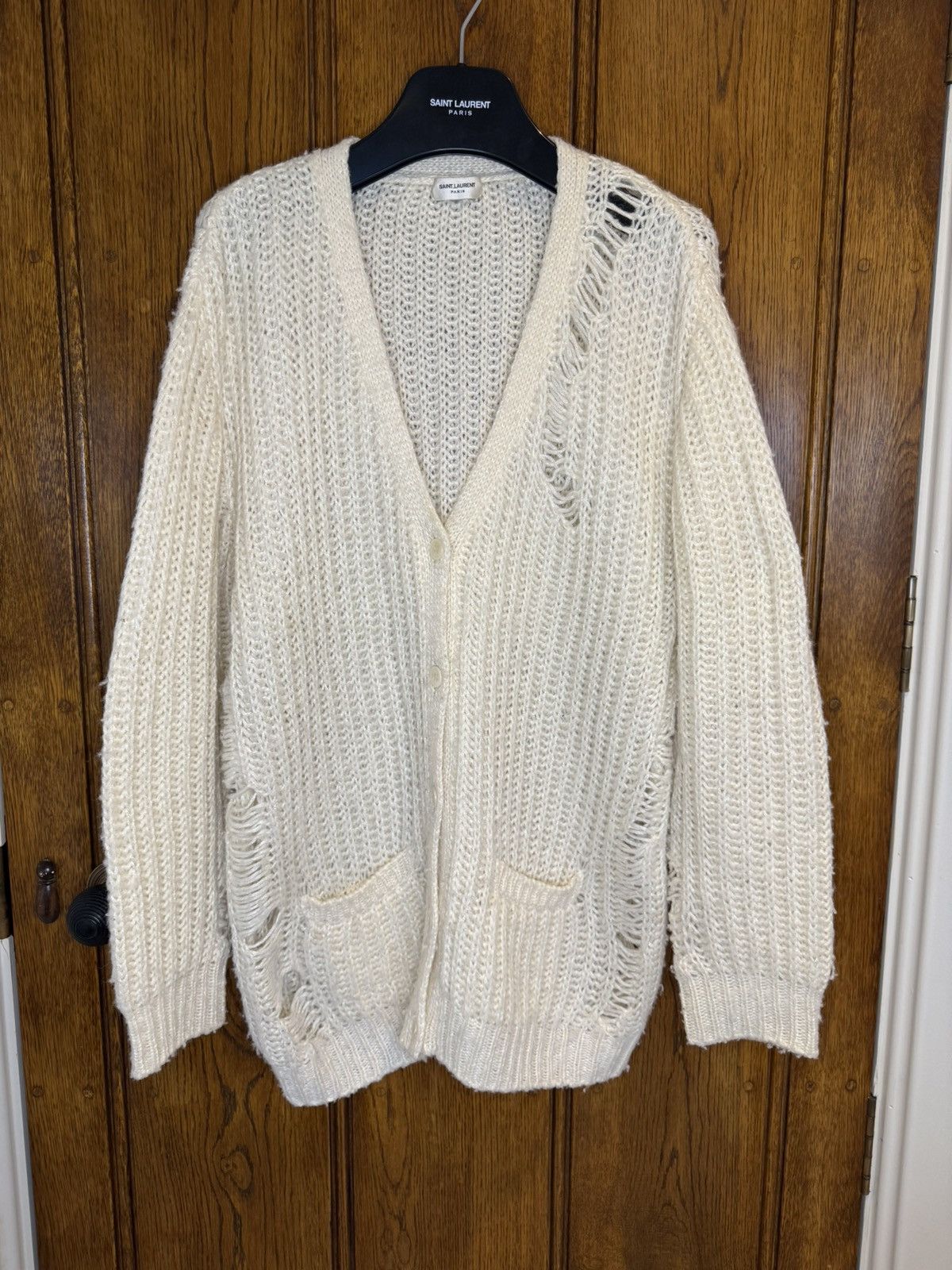 Saint Laurent Paris SS16 Saint Laurent surf sound Hedi destroyed cardigan XL Size US XL / EU 56 / 4 - 2 Thumbnail