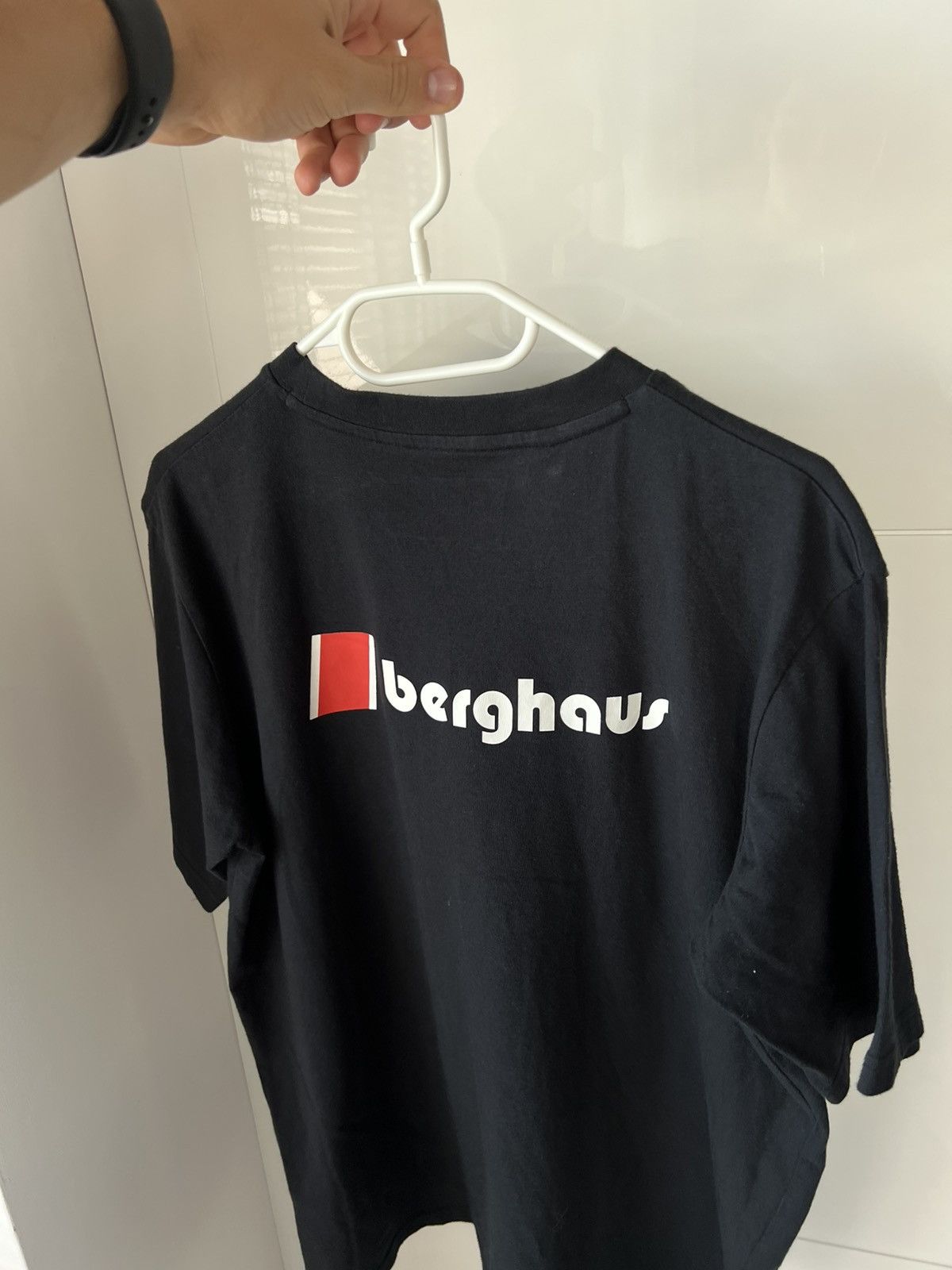 Berghaus Berghaus Big Logo Gorpcore Pima Cotton Black T-Shirt Size US XL / EU 56 / 4 - 9 Thumbnail
