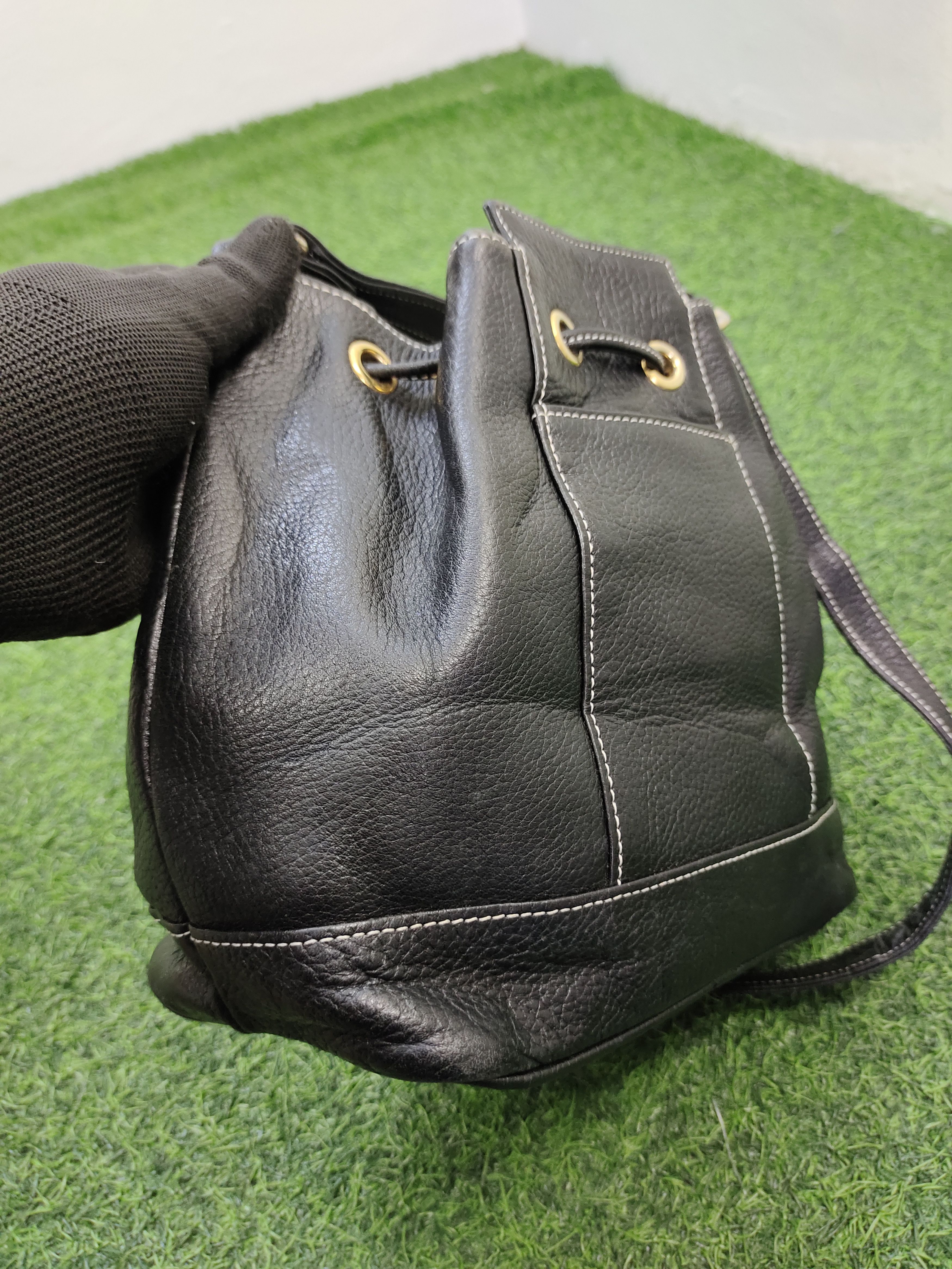 Hysteric Glamour Vintage Jacovitti Patina Full Leather Bucket Bag Size ONE SIZE - 10 Thumbnail