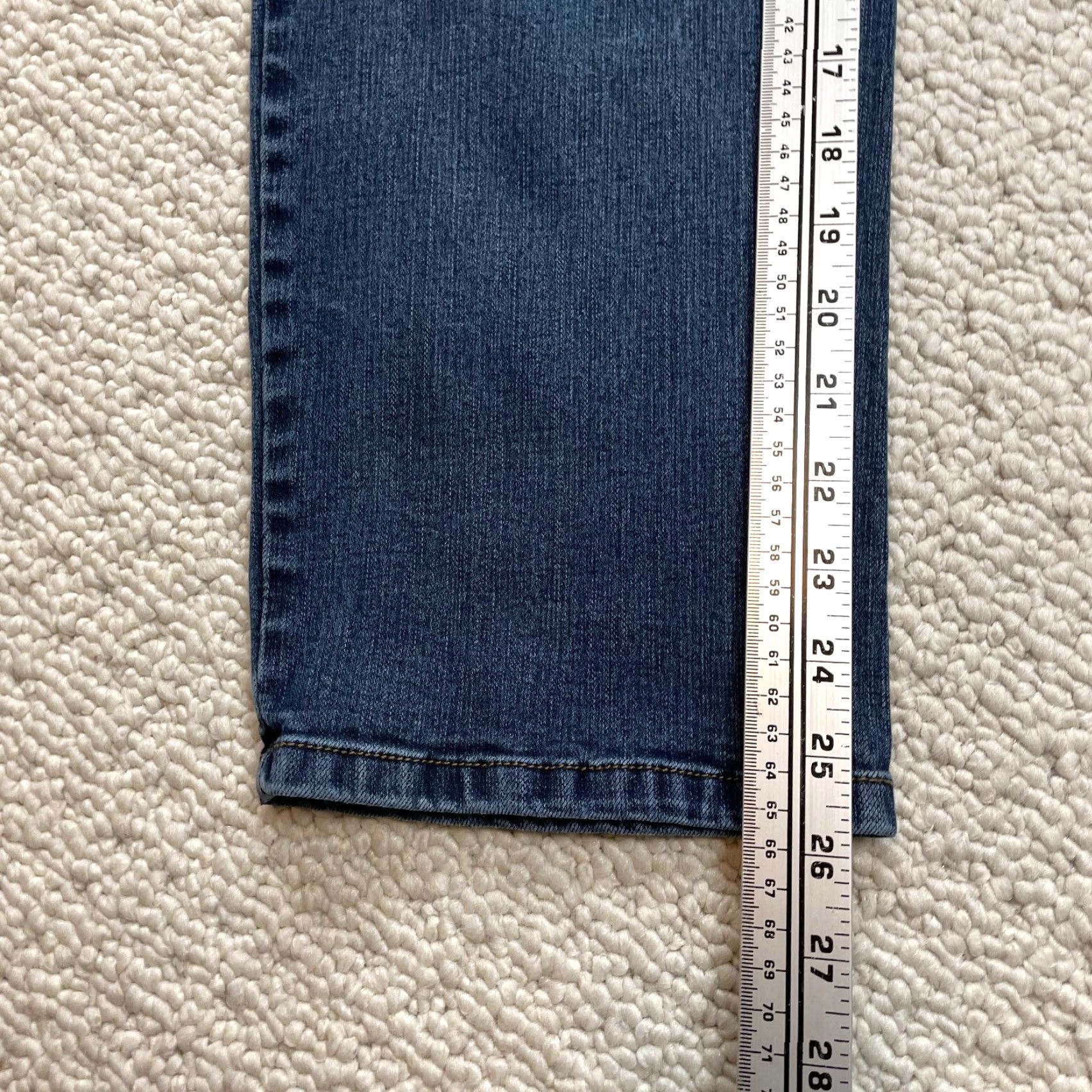 Vintage Time and Tru Jeans Womens 16 Blue Denim Dark Wash Straight Leg Stretch 35x26 Size 38" / US 16 / IT 52 - 3 Thumbnail