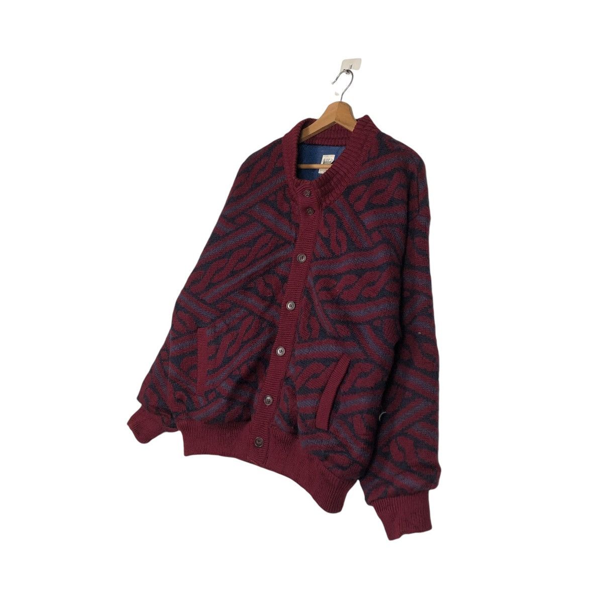 Japanese Brand 🔥VINTAGE CARDIGAN BOMBER JACKET MODIGLIANI ITALY Size US L / EU 52-54 / 3 - 4 Thumbnail