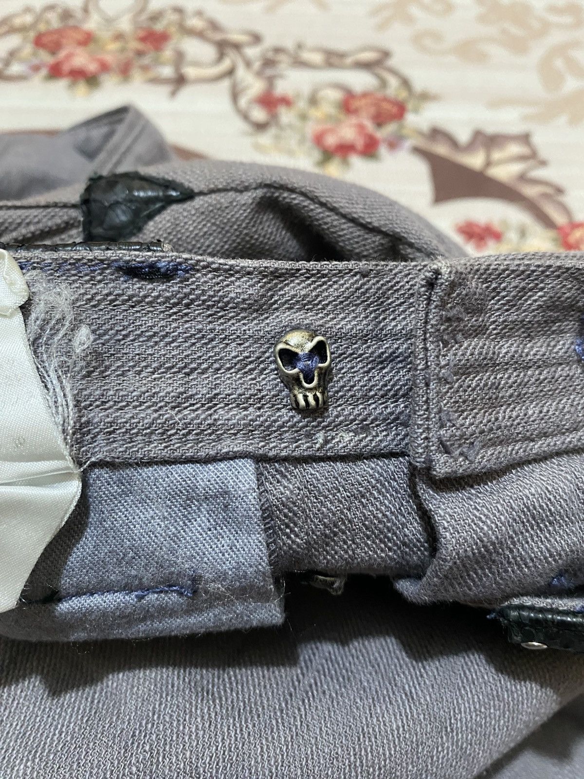 If Six Was Nine 2000s Nstly Japanese Snake Skin On Belt Denim Size US 33 - 10 Thumbnail