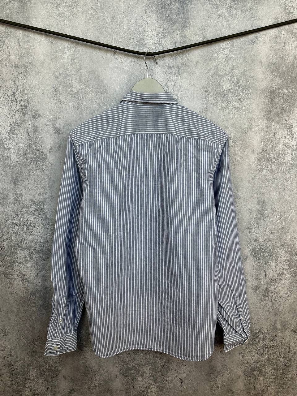Burberry Burberry Brit Blue Striped Linen Cotton Button Down Shirt LS Size US M / EU 48-50 / 2 - 2 Thumbnail