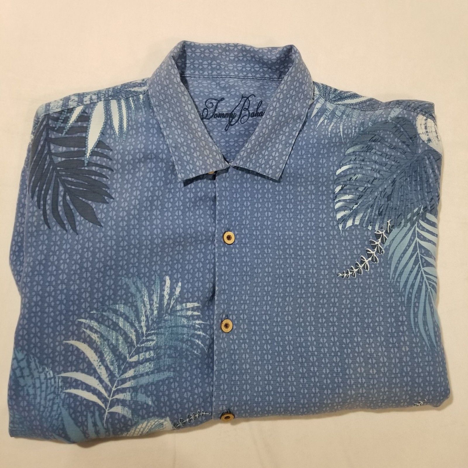 Tommy Bahama Tommy Bahama Shirt XL Aloha Hawaiian Silk Fronds Palm Leaves Size US XL / EU 56 / 4 - 3 Thumbnail