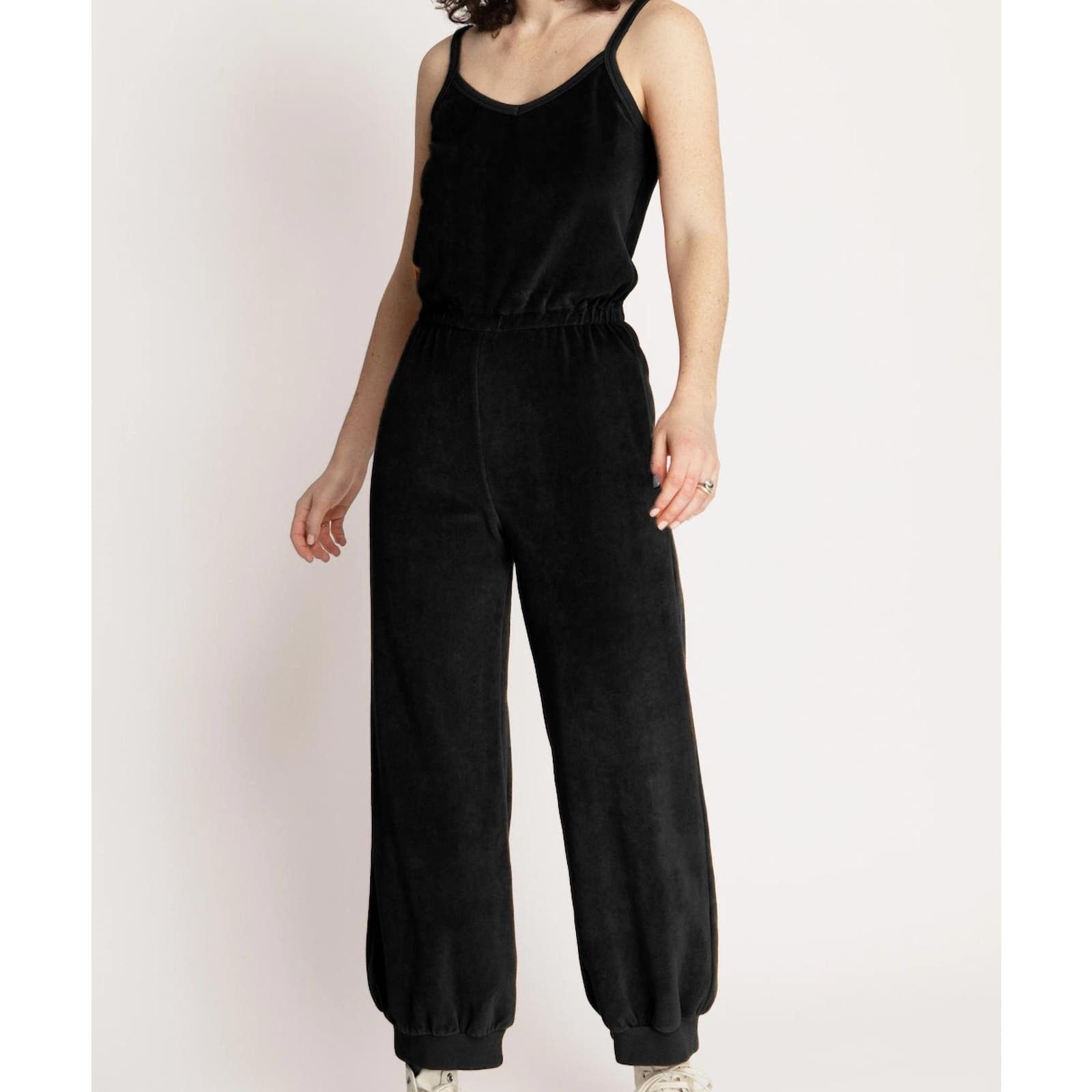 Suzie Kondi SUZIE KONDI Giorgi Tank Jumpsuit In Velour Black | Grailed