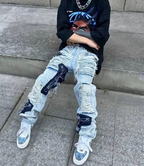 Jean streetwear punk jeans Size US 32 / EU 48 - 2 Thumbnail