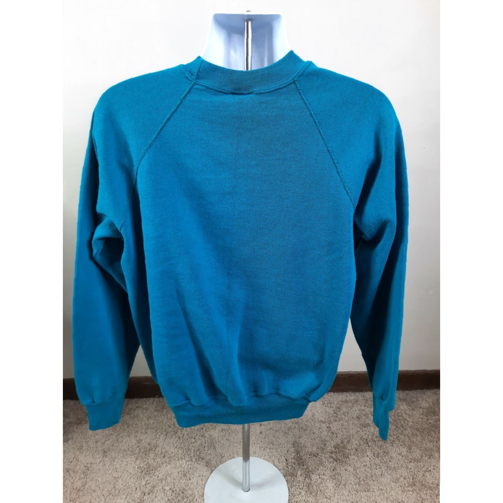 Lee VINTAGE Lee Crewneck Sweatshirt Teal Raglan VTG USA 80s Mens Large Size US L / EU 52-54 / 3 - 6 Thumbnail