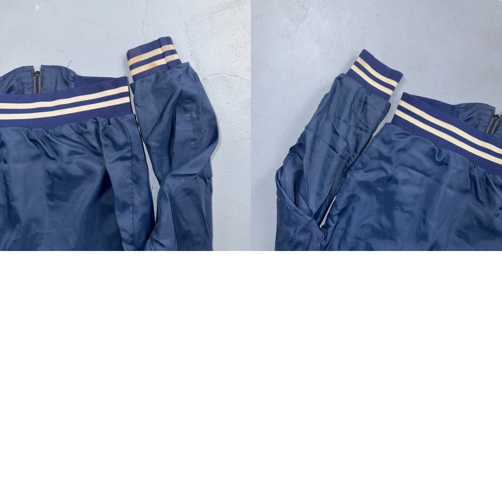 Vintage Vtg Coors Light Satin Poly Bomber Jacket Rockabilly Blue USA Talon 1960s 1970s Size US S / EU 44-46 / 1 - 9 Thumbnail