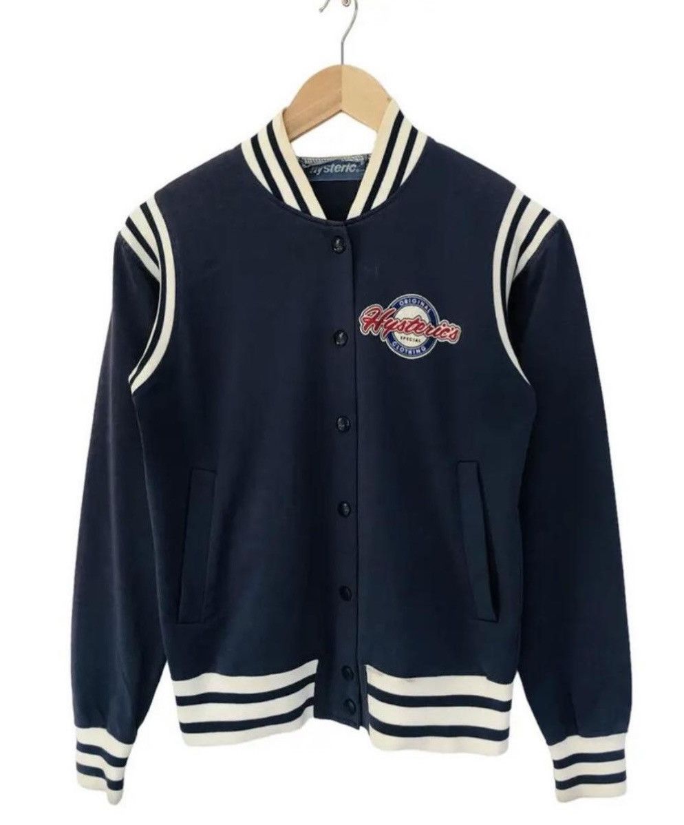 image of Hysteric Glamour Varsity Jacket in Blue, Women's (Size Small)