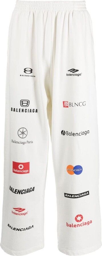 Balenciaga Top League Cotton Patch Sweatpants in white Size US 36 / EU 52 - 1 Thumbnail