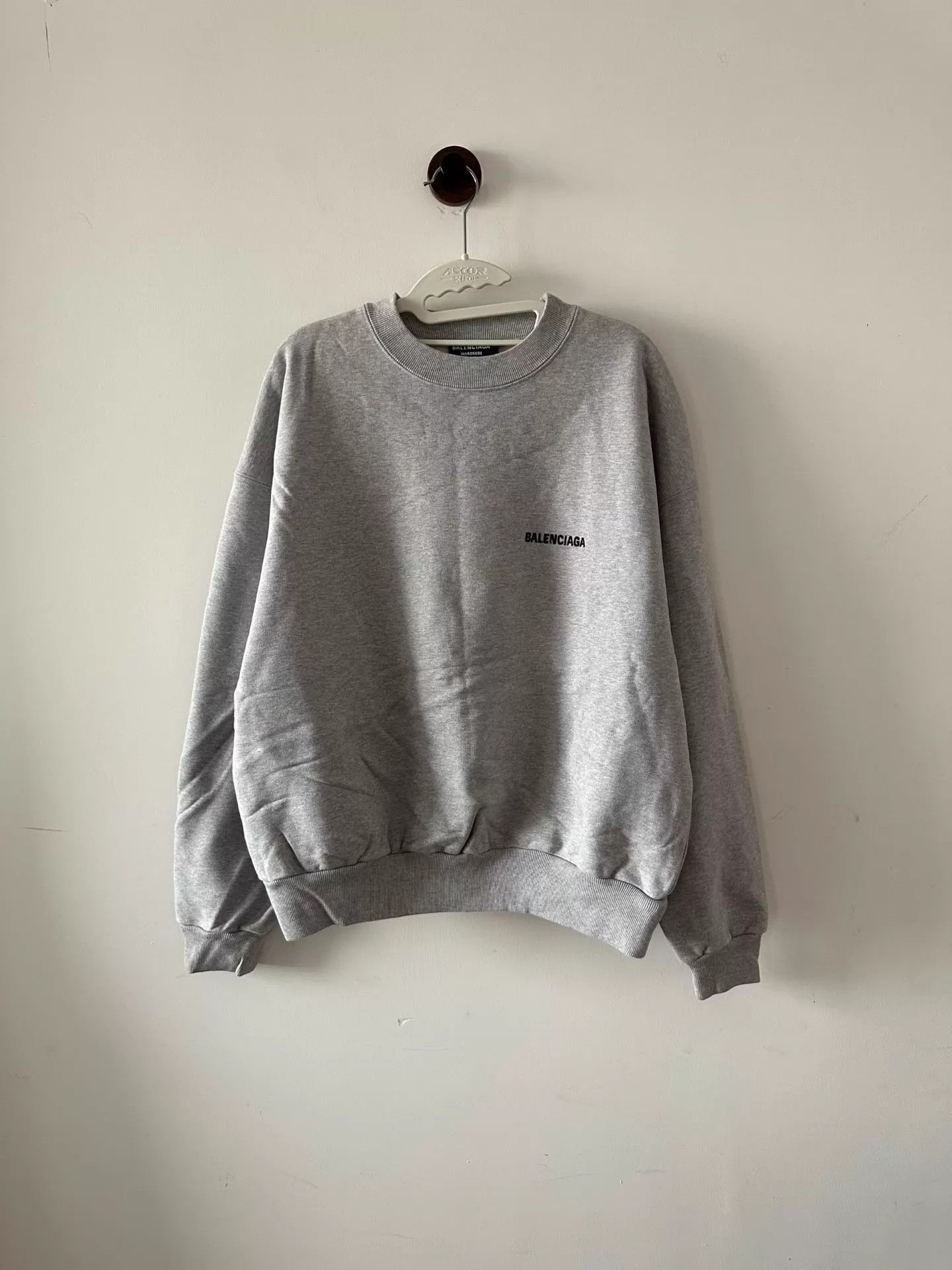 Balenciaga Balenciaga Gray Front & Back Embroidered Hoodie XS Size XS / US 0-2 / IT 36-38 - 1 Thumbnail
