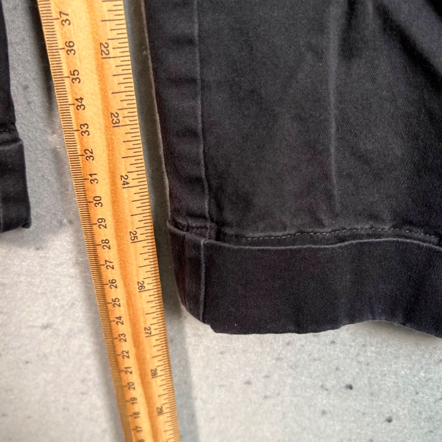 Wildfang Wildfang Womens Size 4 Black Essential Trousers Cotton Blend Slim Fit Pants Chino Flat Front Zip 27in Inseam 29in Waist Womens Slim Black 4 Size 27" / US 4 / IT 40 - 7 Thumbnail
