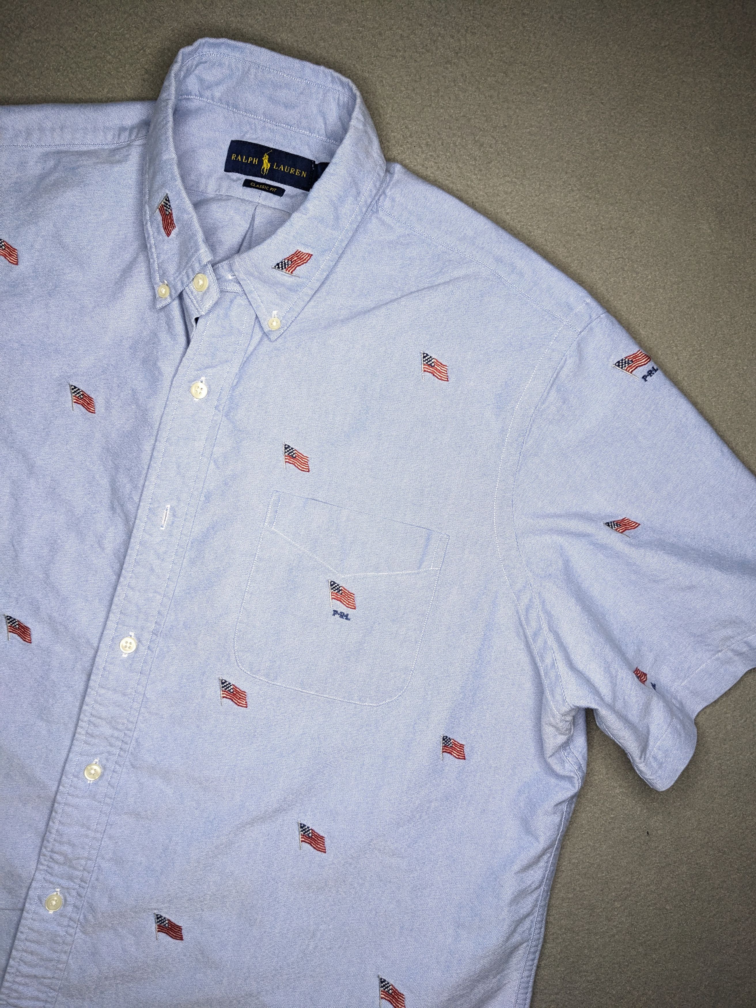 Polo Ralph Lauren Polo Ralph Lauren Shirt 2XL Oxford Camp USA Flag AOP Oxford Size US XXL / EU 58 / 5 - 1 Thumbnail
