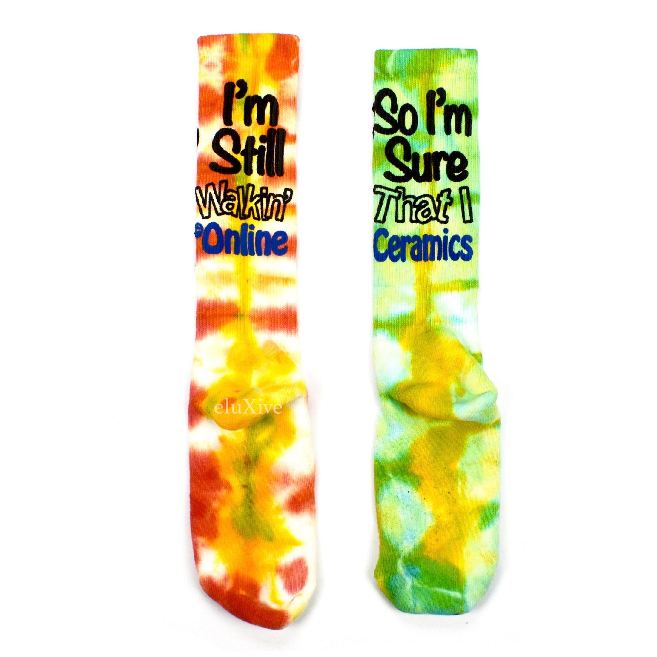 Online Ceramics Online Ceramics Still Dancing Tie Dye Rainbow Socks DS Size ONE SIZE - 1 Thumbnail