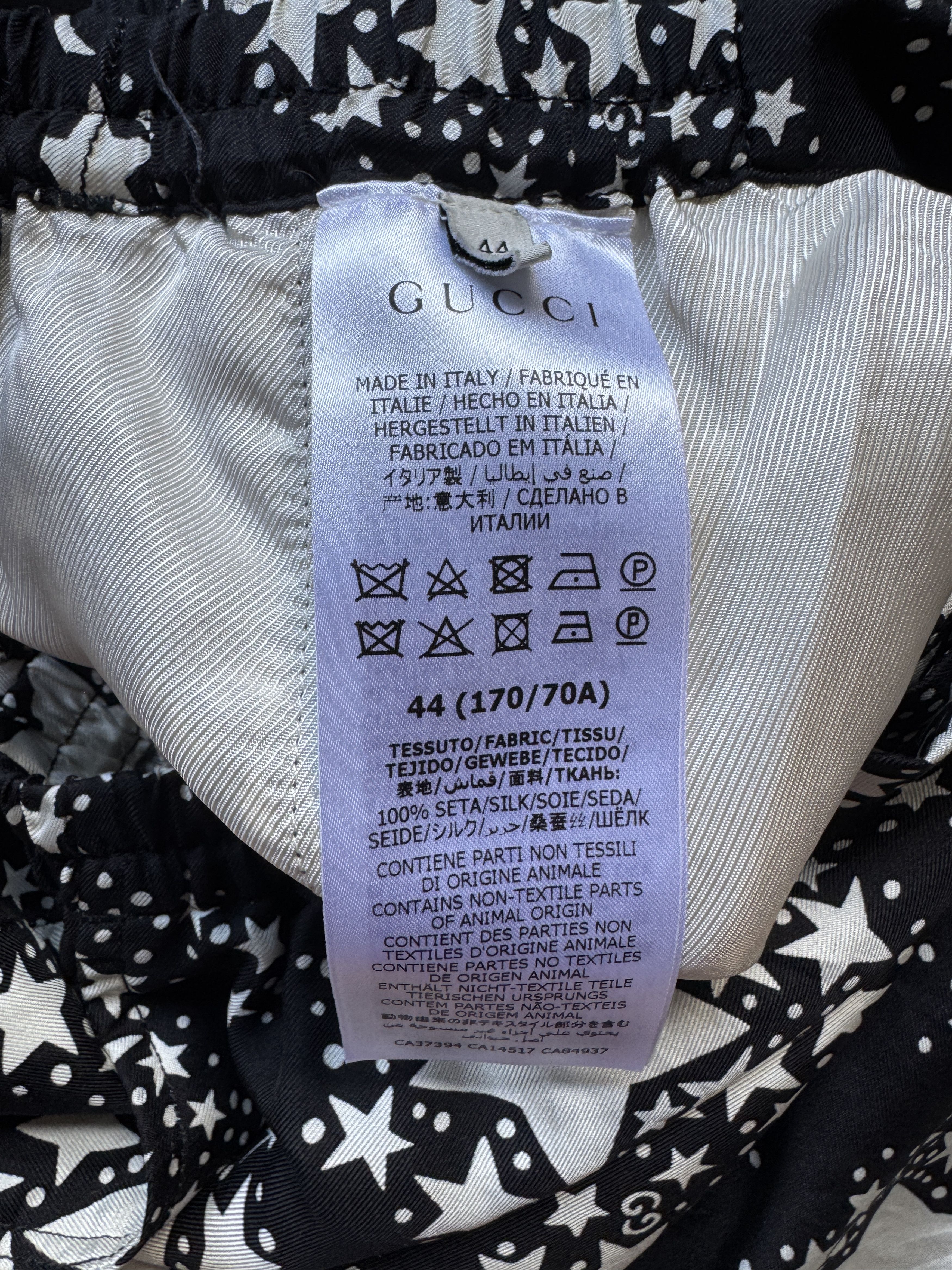 Gucci GG Star Monogram Silk Shorts Size US 28 / EU 44 - 21 Thumbnail
