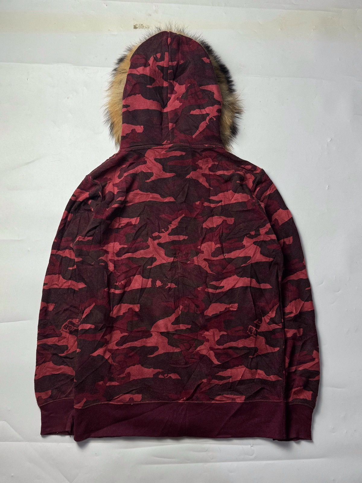 Hysteric Glamour × Japanese Brand × Le Grande Bleu (L.G.B.) Fur Hoodie Red Camo Japanese 2Bro Styled Size US M / EU 48-50 / 2 - 2 Thumbnail