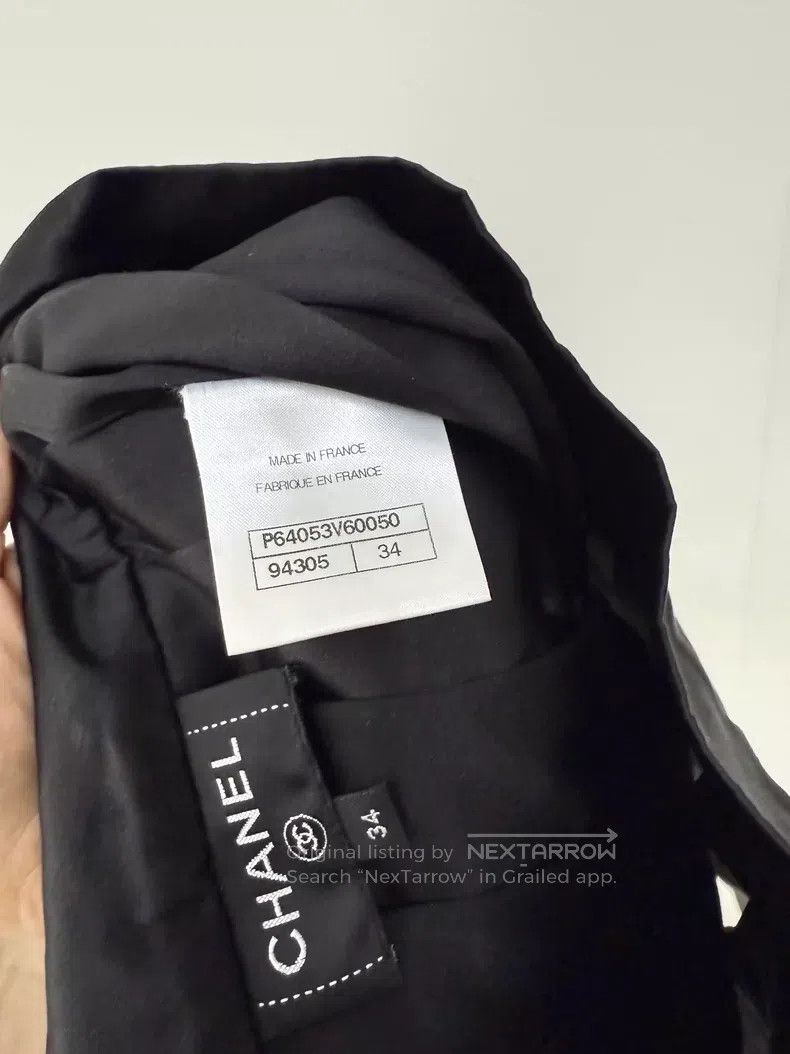Chanel Chanel 20S Roof Series Black Satin Pleated Skirt Size 42" / US 20 - 4 Thumbnail