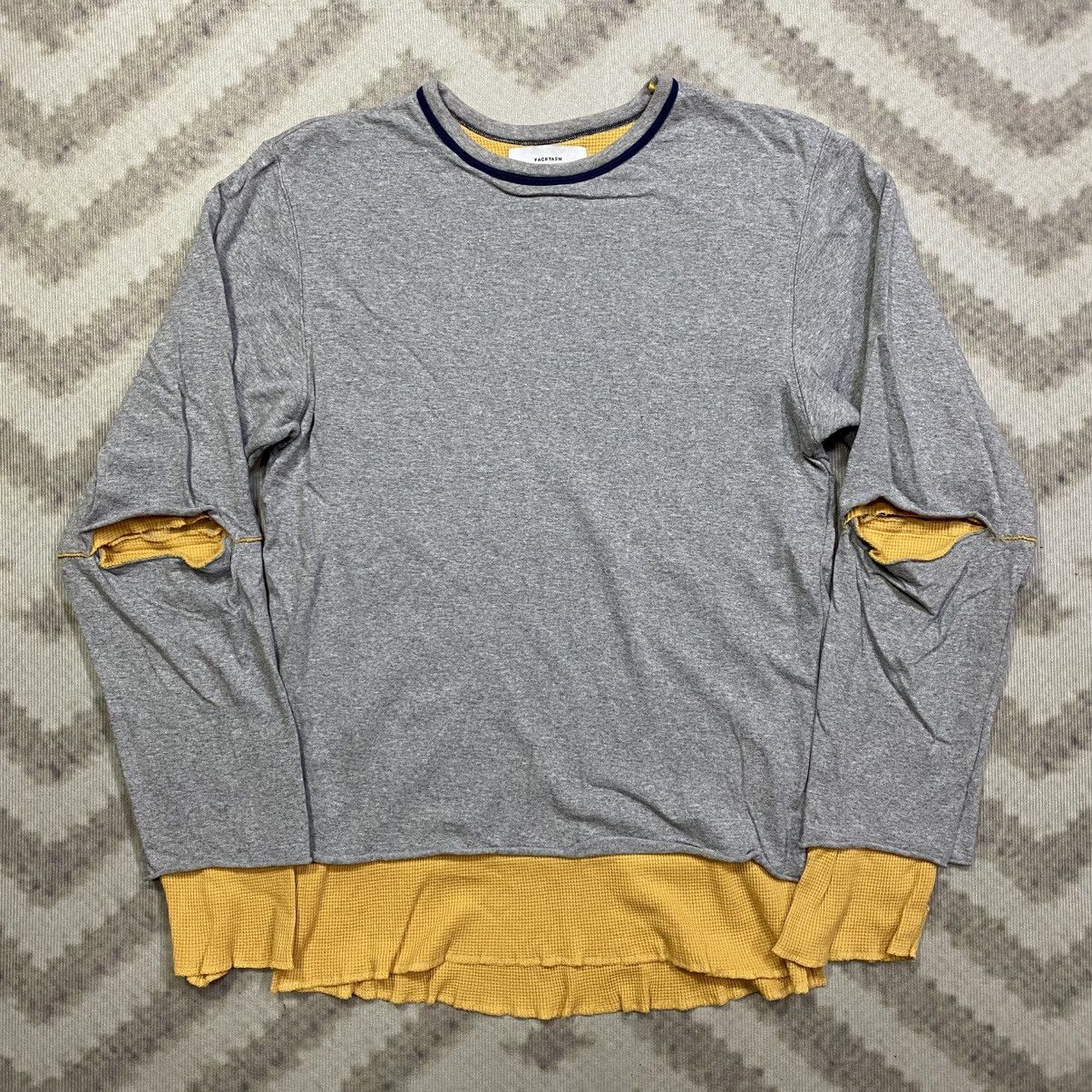 Facetasm Japanese Brand FACETASM Distressed Style Long Sleeve T-shirt Size US M / EU 48-50 / 2 - 1 Thumbnail