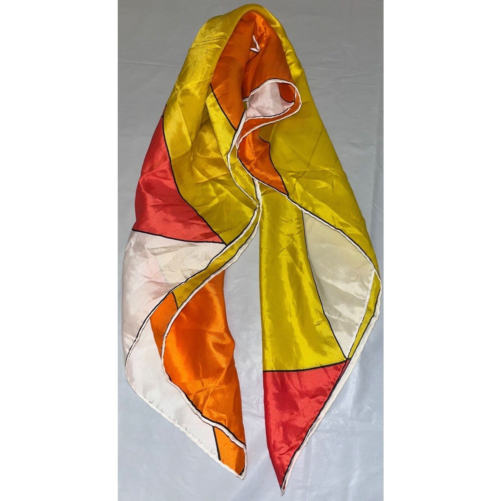 Other Vintage Vera Neumann Scarf - Ladybug Sign - Orange, Yellow, Size ONE SIZE - 5 Thumbnail