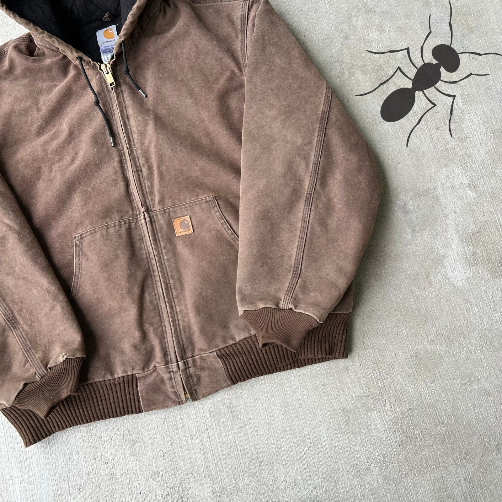 Carhartt × Vintage Carhartt J130 CHT brown hooded work wear jacket Size US XL / EU 56 / 4 - 3 Thumbnail