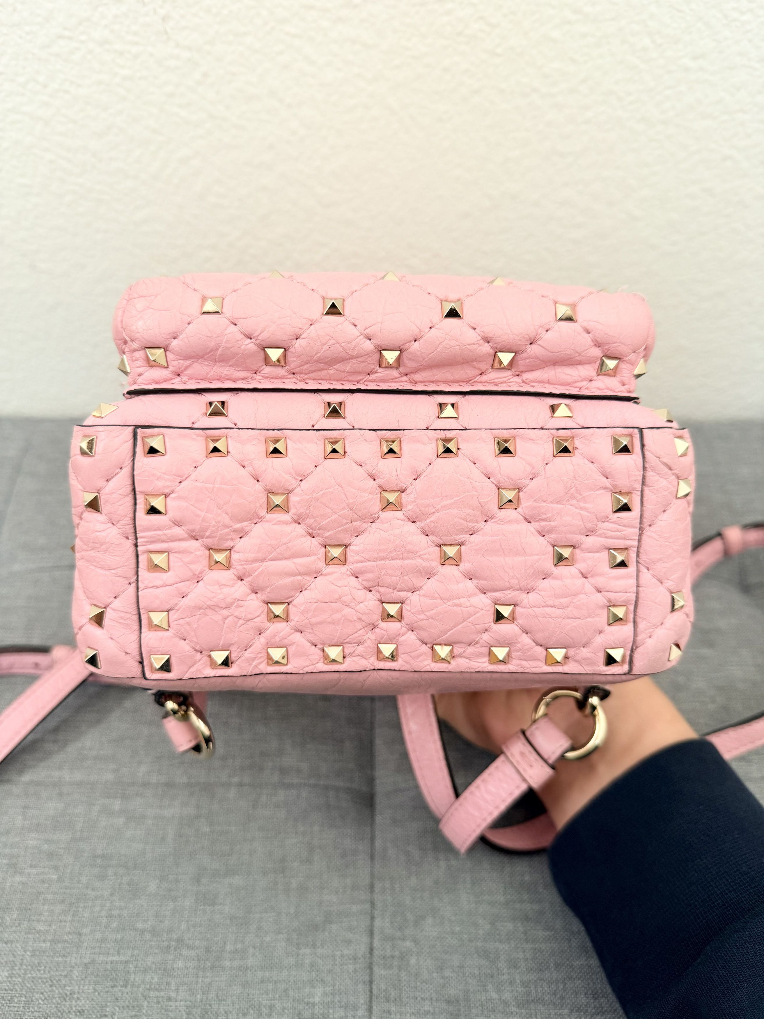 Other Authentic Valentino Rockstud Pink Mini Backpack Size ONE SIZE - 4 Thumbnail