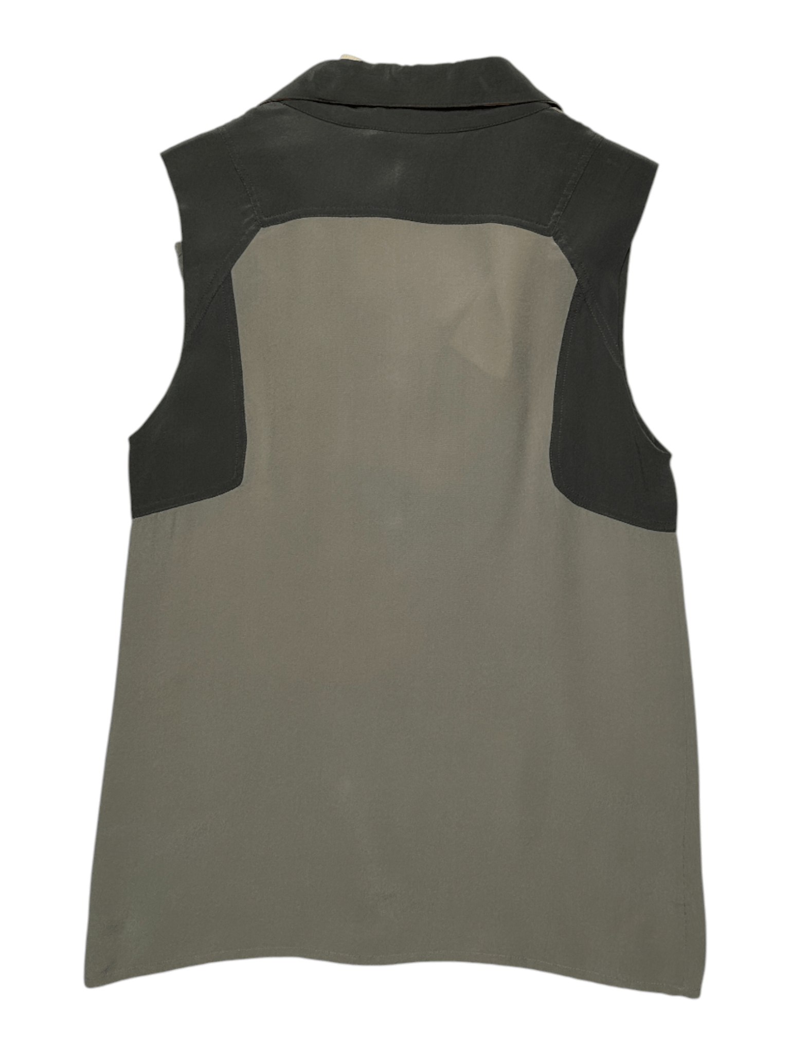 Gucci Gucci Grey Sleeveless Top With Drawstring Collar Design Size S / US 4 / IT 40 - 2 Thumbnail