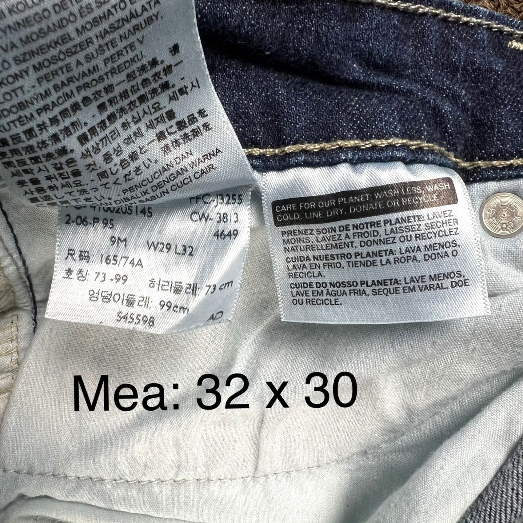 Levi's Levi's 518 Bootcut Jeans Womens Blue 32x30 Stretch Fit Denim Cotton Blend Regular Rise Mid 30 In Inseam Size 30" / US 8 / IT 44 - 4 Thumbnail