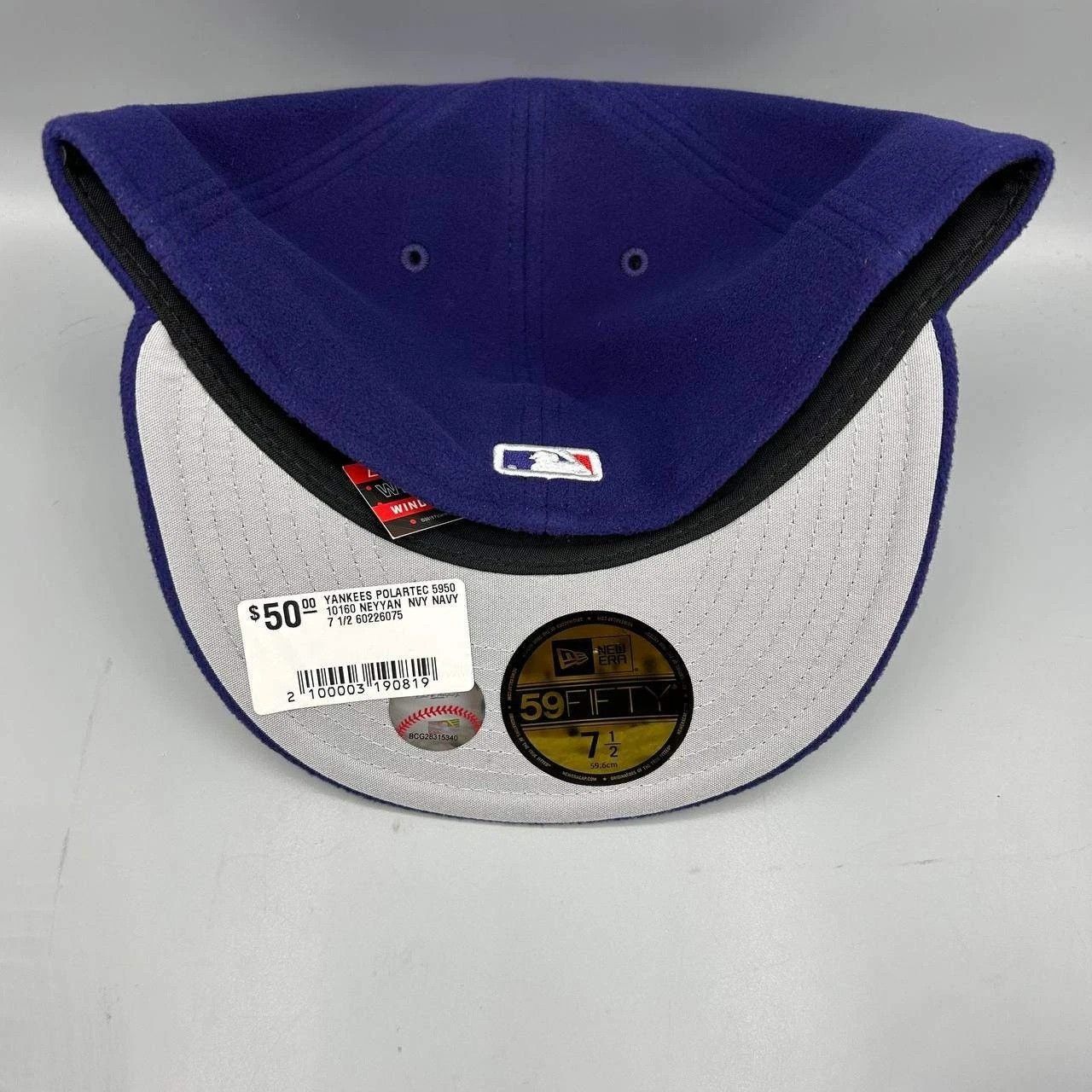 New Era New York Yankees Hat Men 7 1/2 Blue Gray MLB Fitted Cap New Size ONE SIZE - 8 Thumbnail