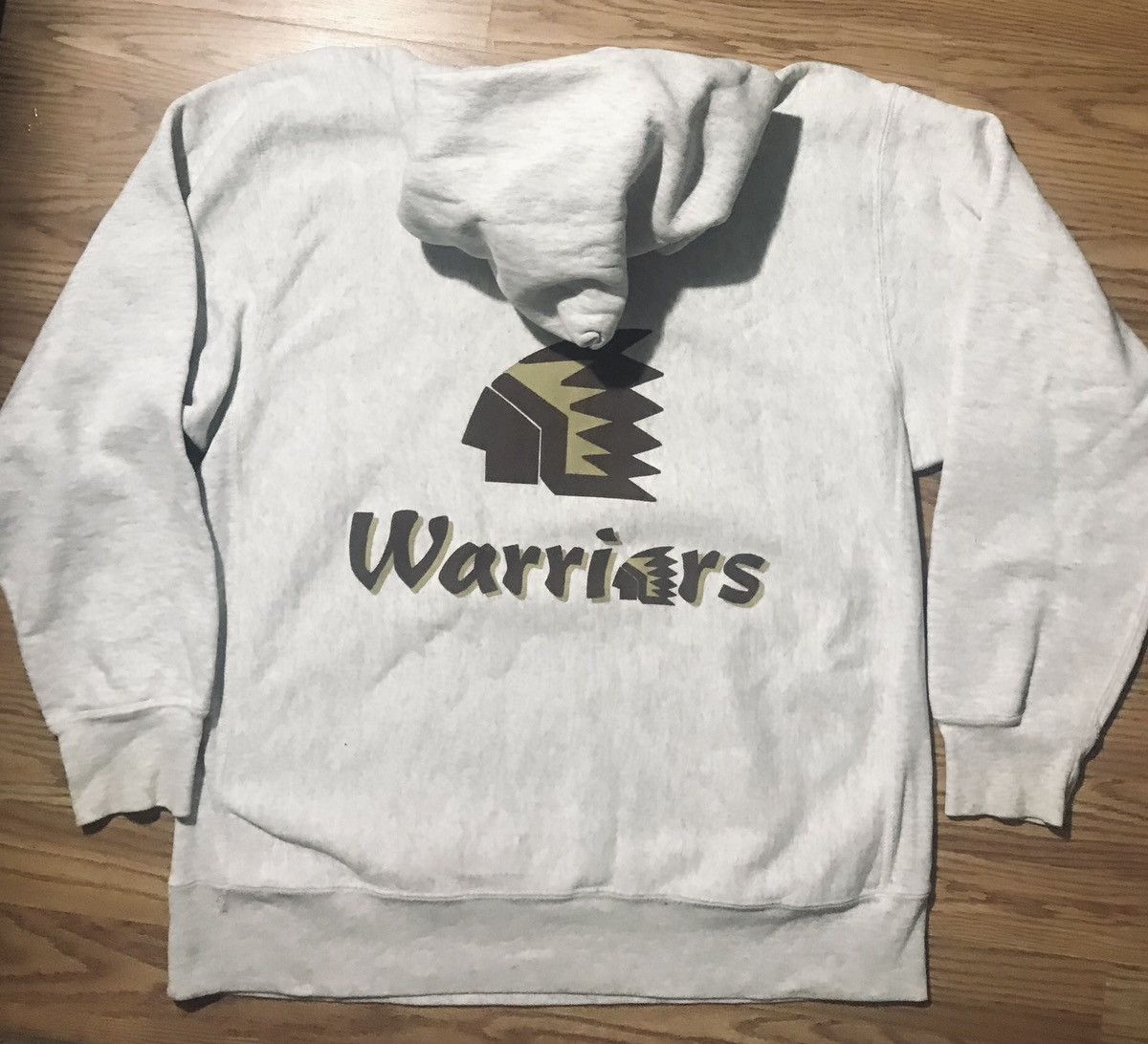 Toyo Enterprises Union Made Gray Bear Hoodie L Pullover Indians School Logo Size US L / EU 52-54 / 3 - 11 Thumbnail