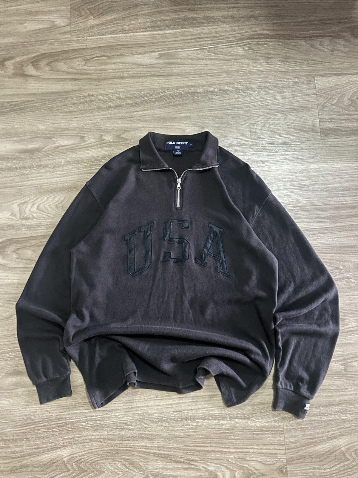 Polo Ralph Lauren 💥RARE💥VINTAGE 90s Polo Sport USA Big Logo Quarter-Zip Size US M / EU 48-50 / 2 - 2 Thumbnail